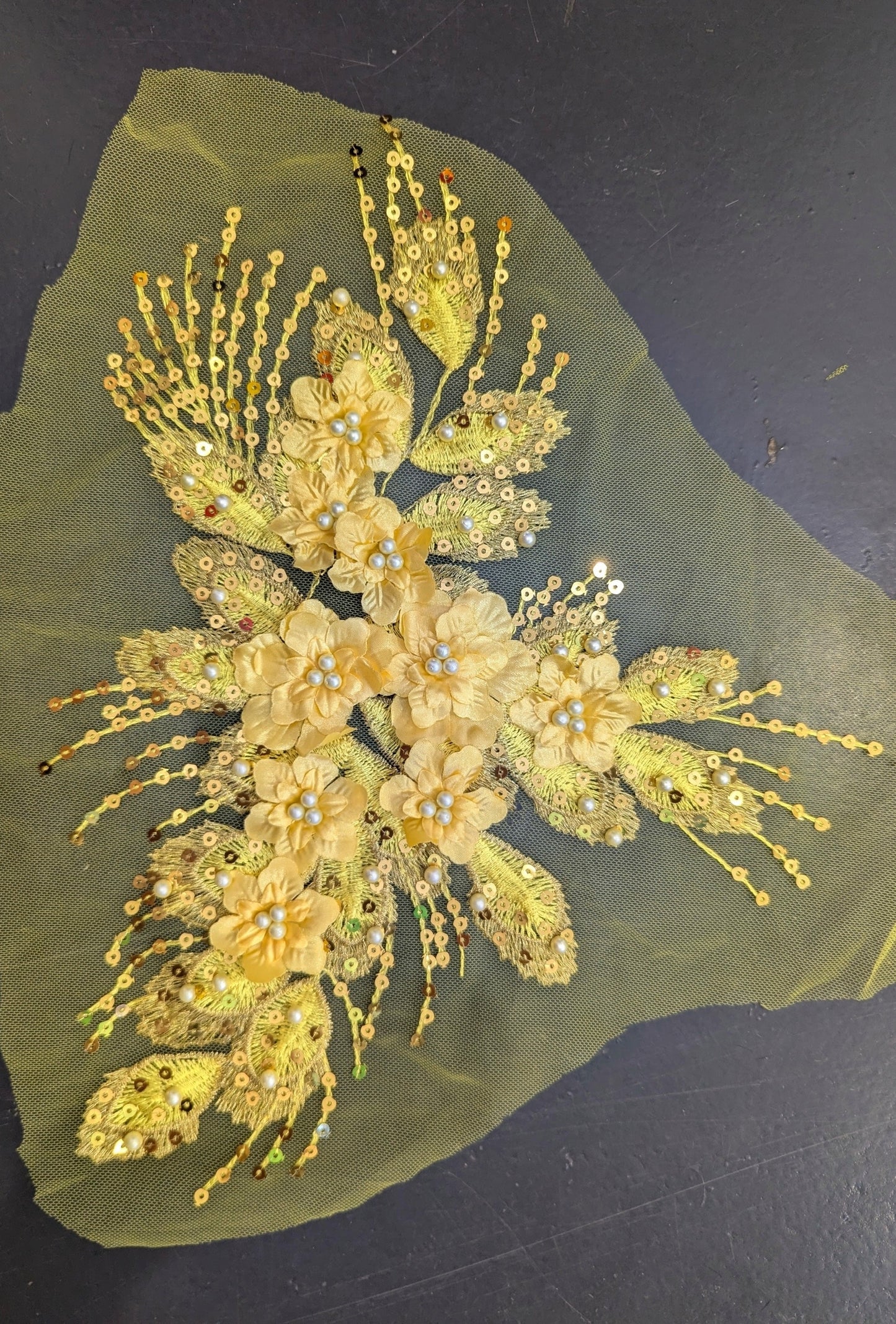 Sunflower Lace Appliqué