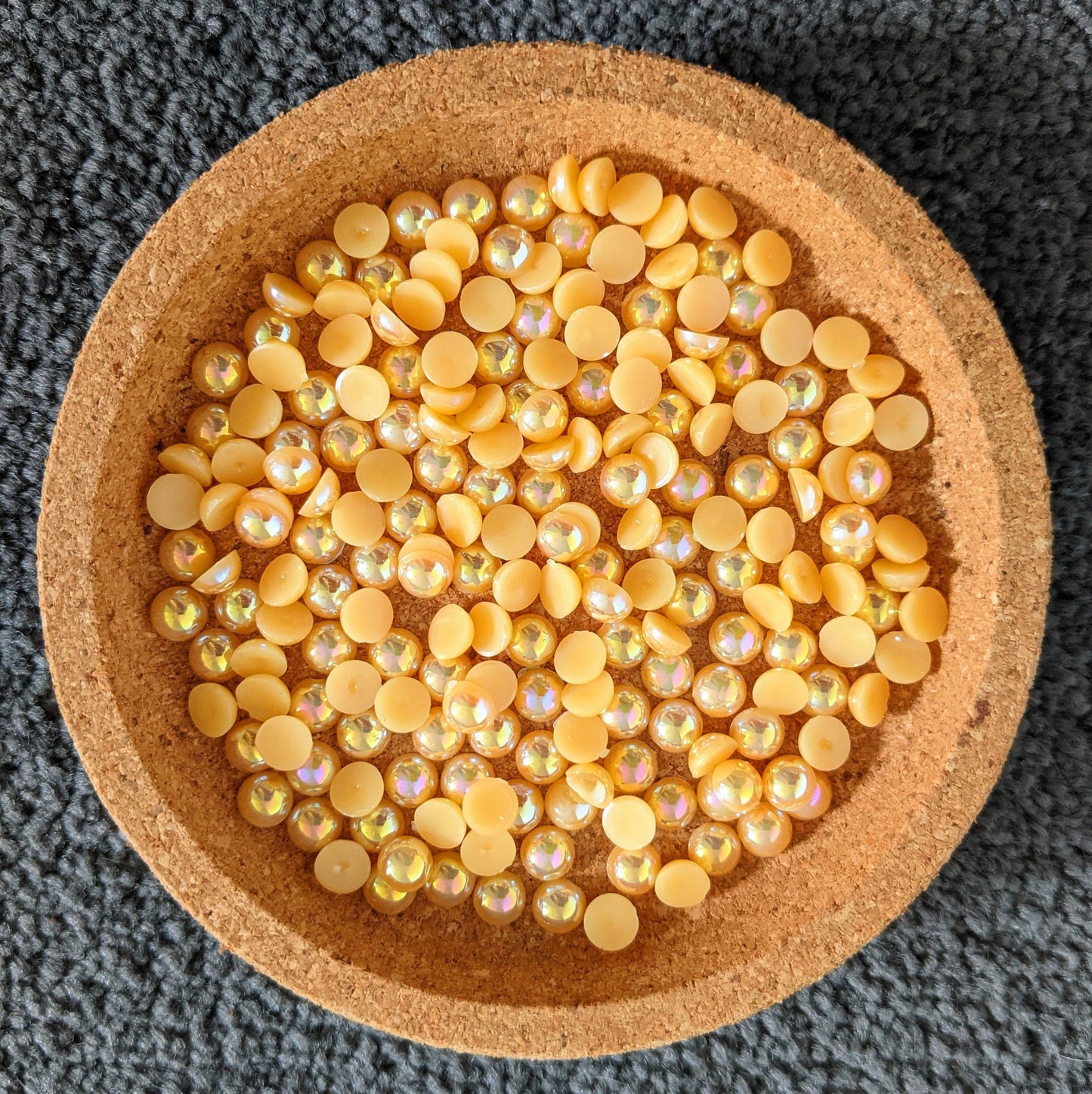 AB Orange Yellow Flatback Pearls Rhinestones & Flatbacks