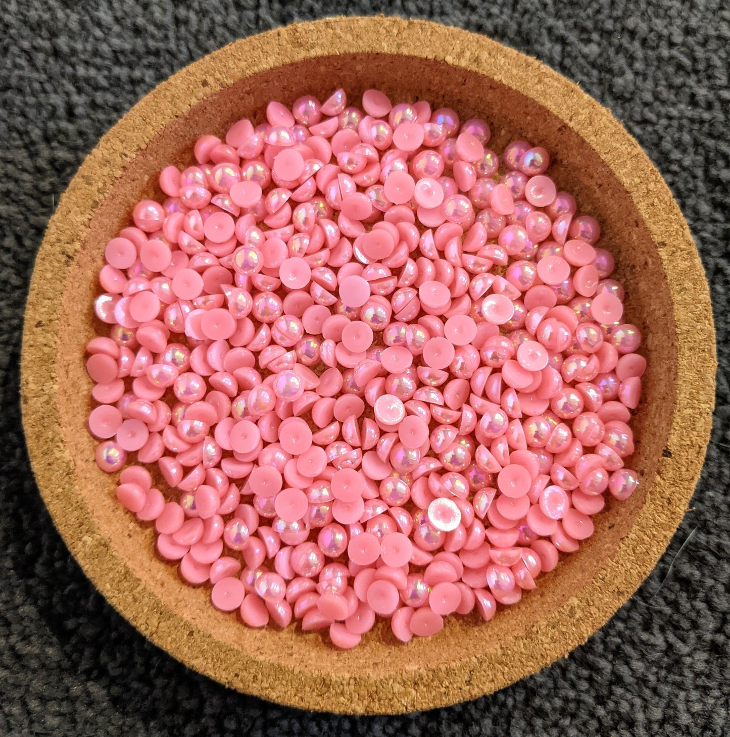 AB Peach Flatback Pearls Rhinestones & Flatbacks