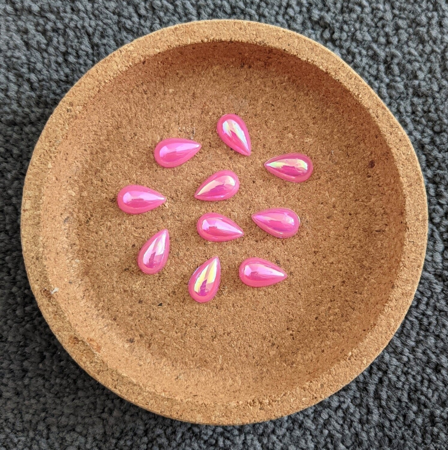 AB Pearl Tear Drops 8x13mm - 10pcs Rhinestones & Flatbacks