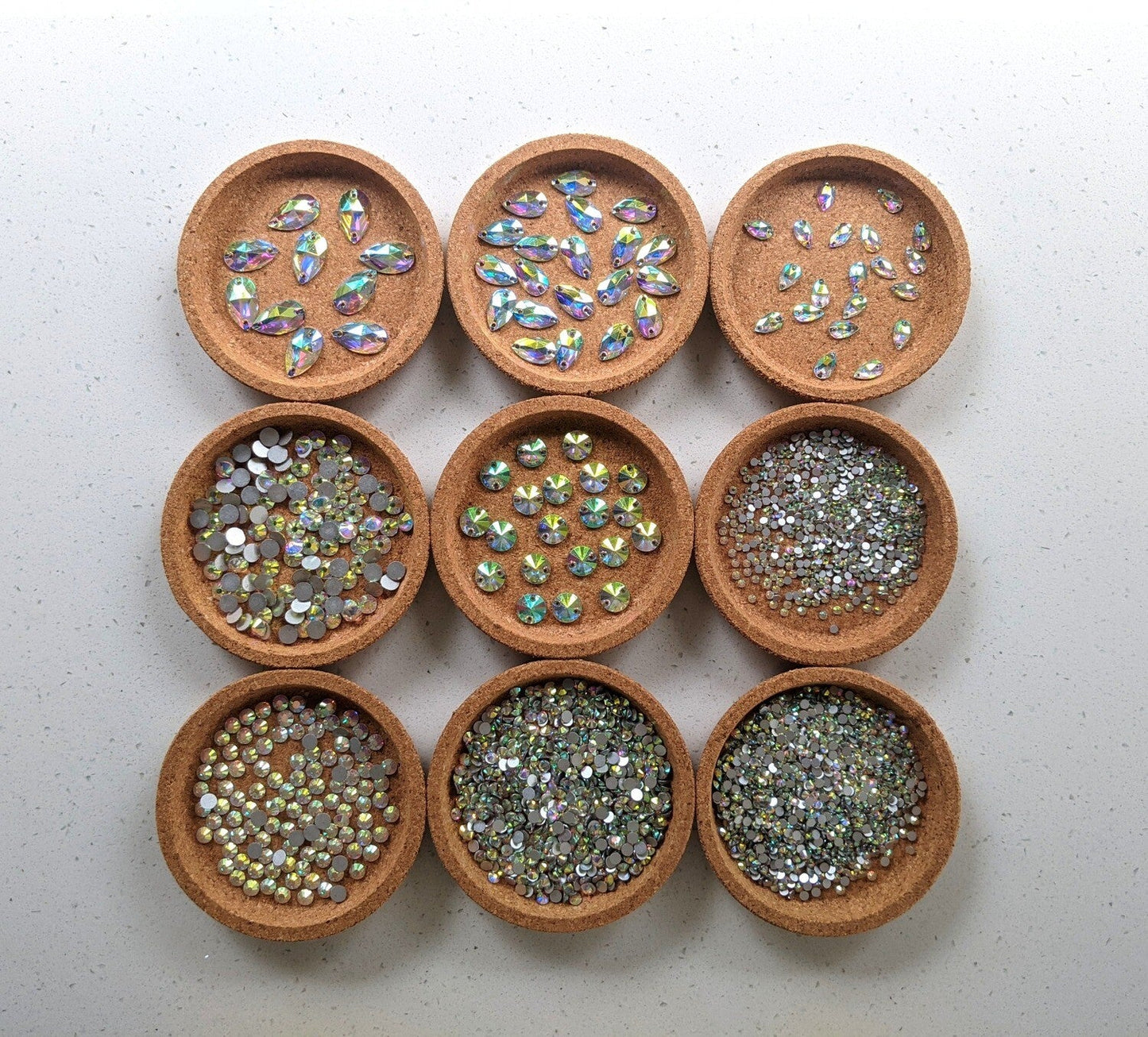 Small AB Dazzle Box Tear Drop