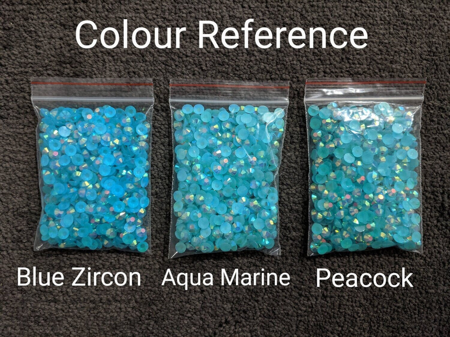 Aquamarine AB Jelly Rhinestones & Flatbacks