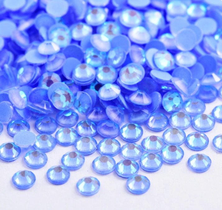 Blue Luminous Mocha Rhinestones & Flatbacks