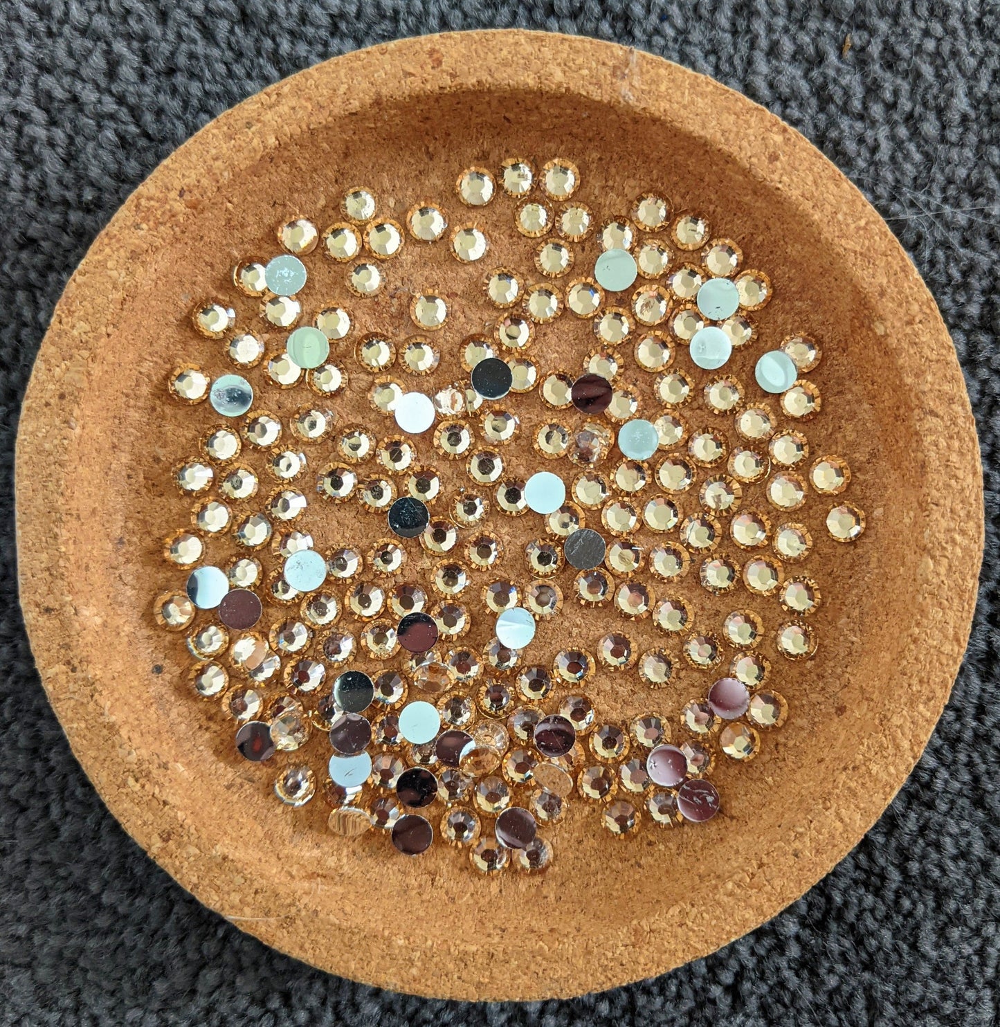 Champagne Resin Rhinestones & Flatbacks