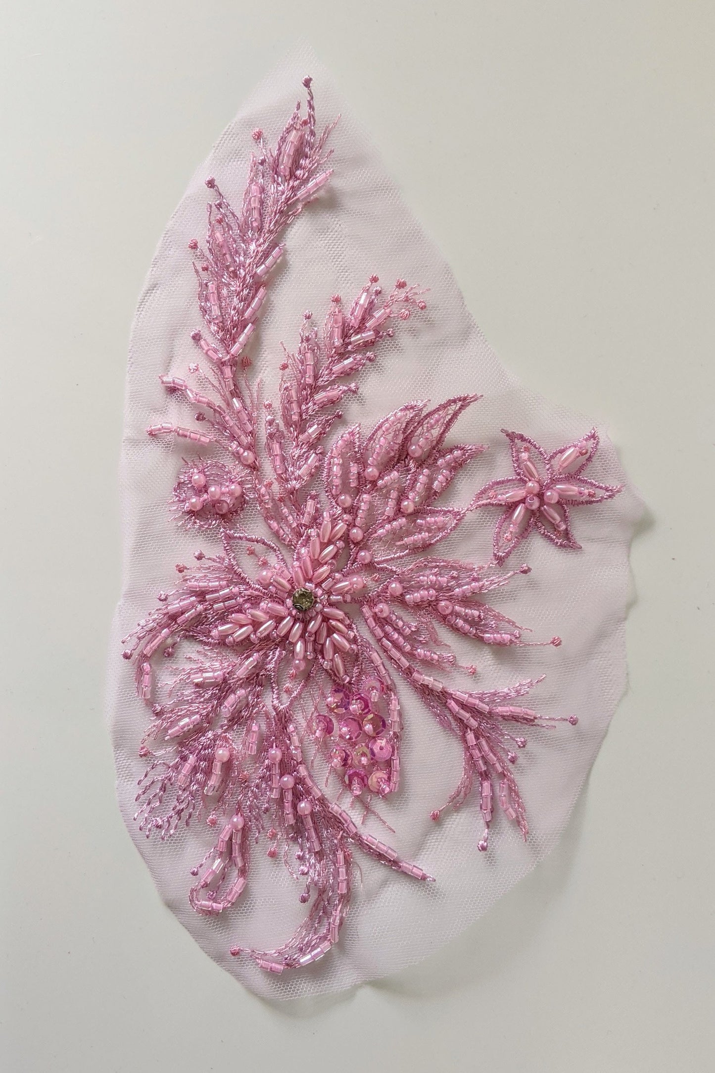 Daffodil Beaded Lace Appliqué