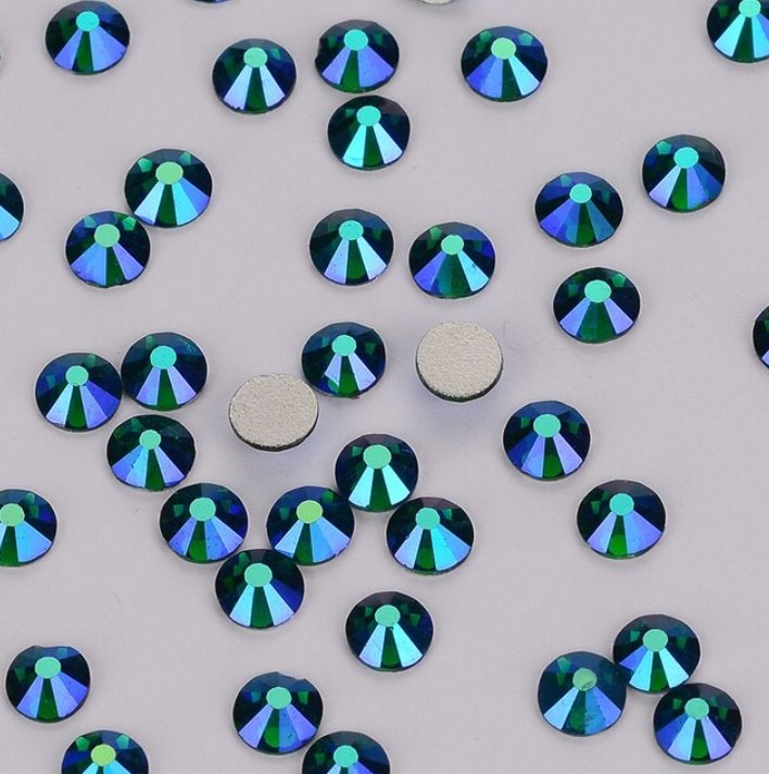 Blue Green AB Rhinestones & Flatbacks