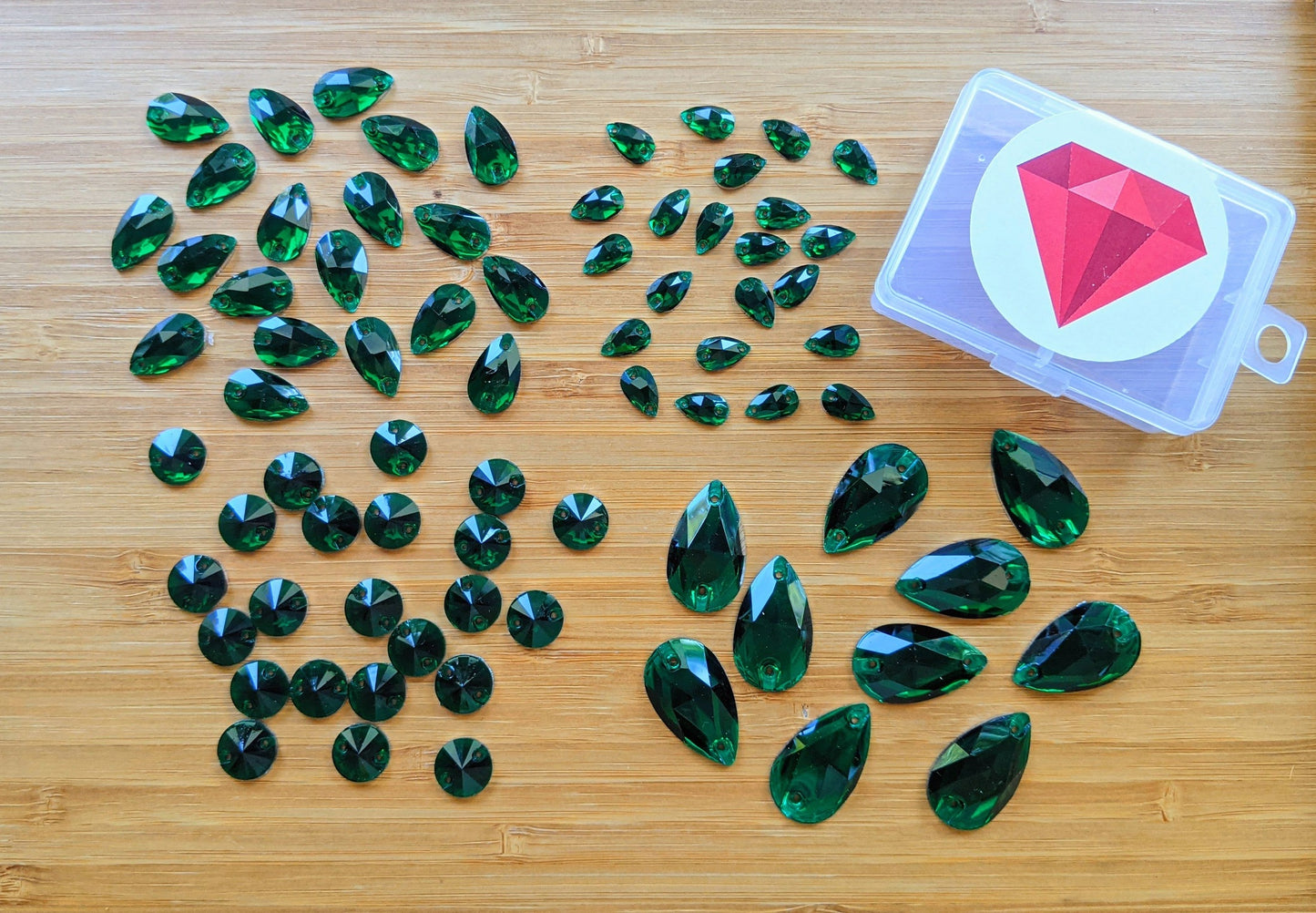 Emerald Resin Mini Dazzle Pack Rhinestones & Flatbacks