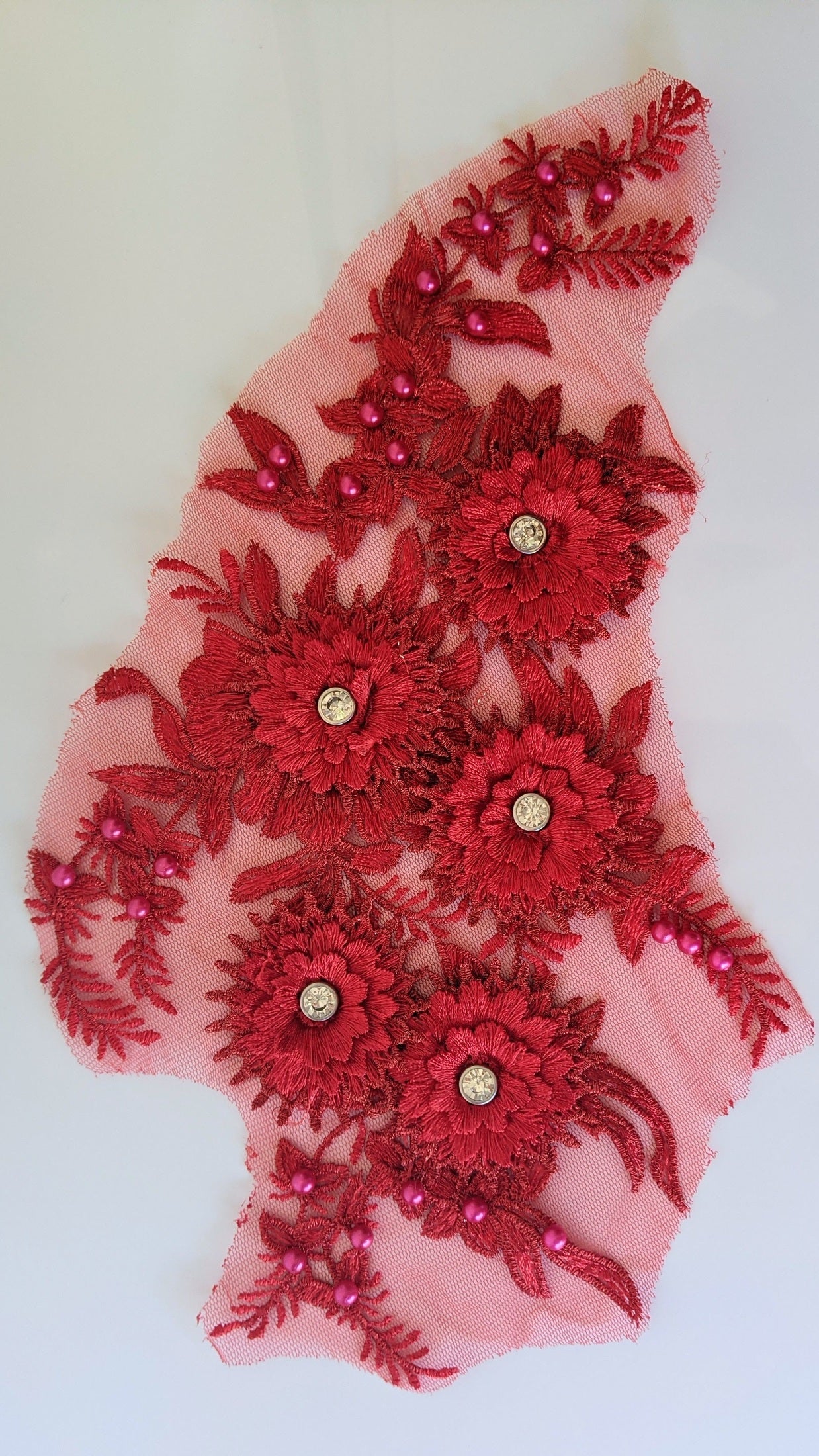 Iris Beaded Lace Appliqué