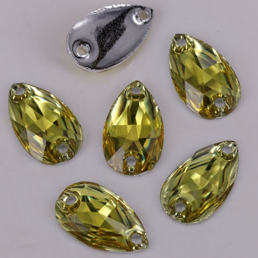 Jonquil Resin Tear Drops Rhinestones & Flatbacks