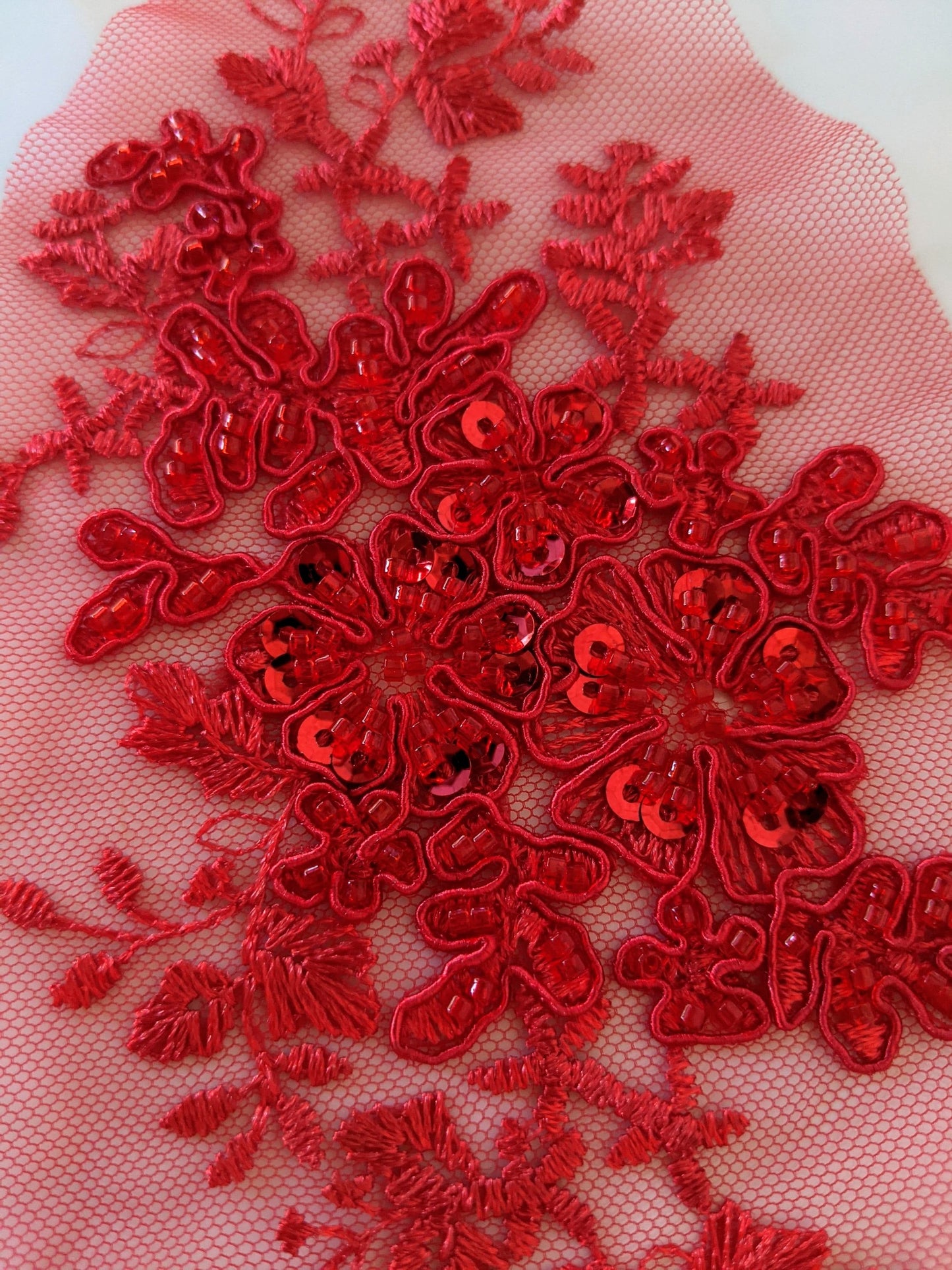 Magnolia Beaded Lace Appliqué