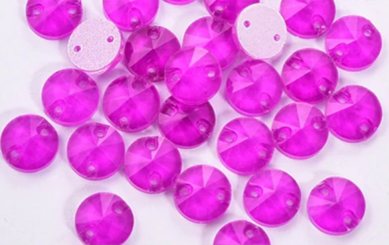 Neon Purple Rivoli - Glass Rhinestones & Flatbacks
