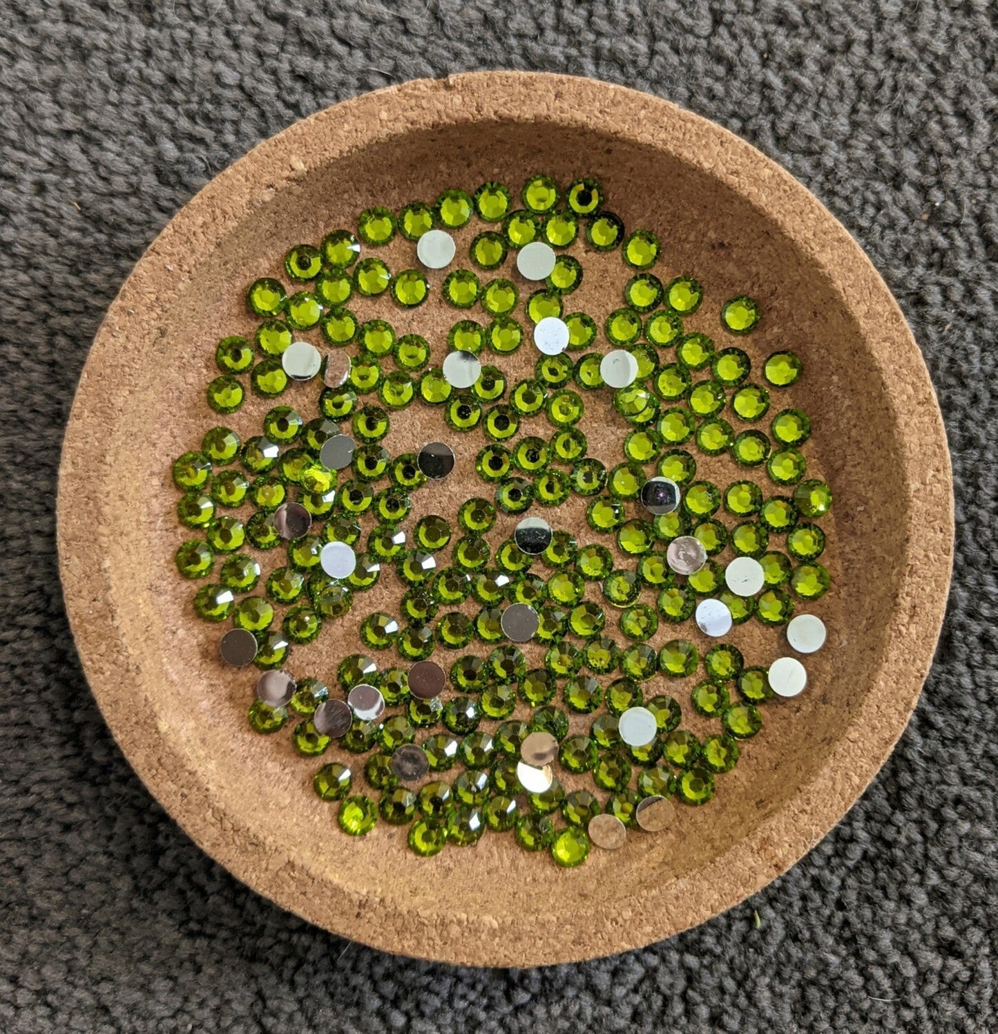 Olive Resin Rhinestones & Flatbacks