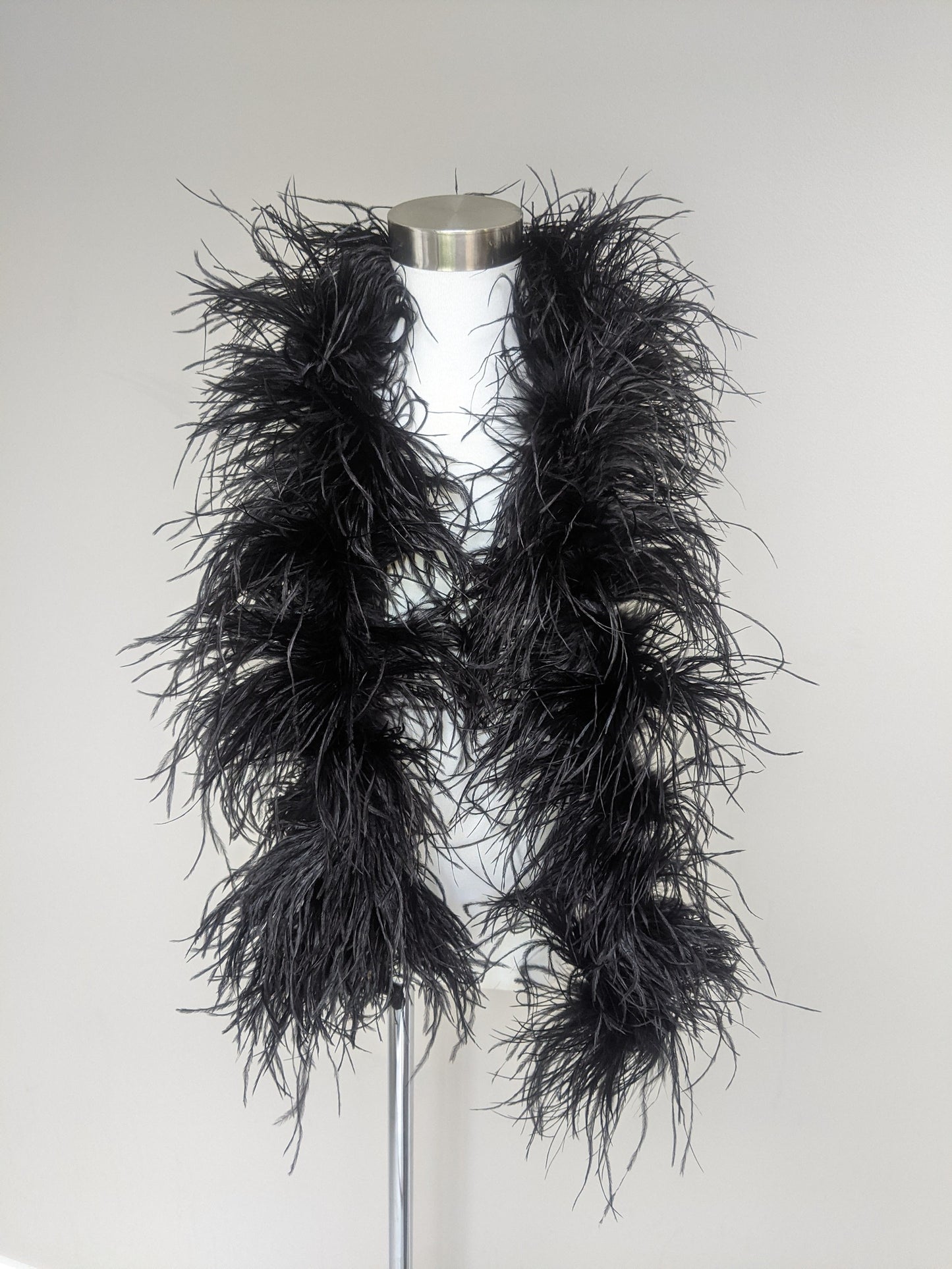 Ostrich Feather Boa 6ply - Black Feathers