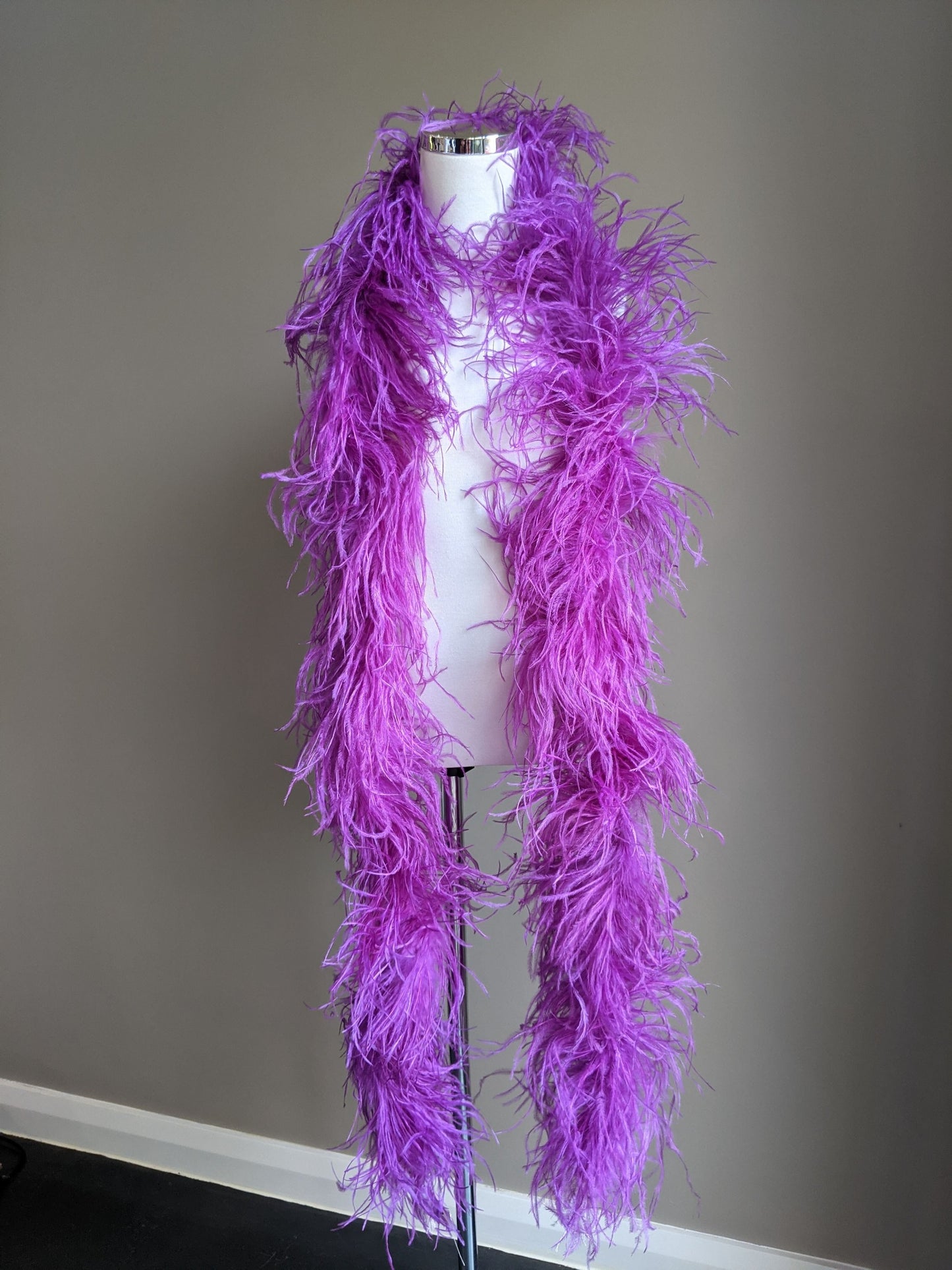 Ostrich Feather Boa 6ply - Bright Purple Feathers