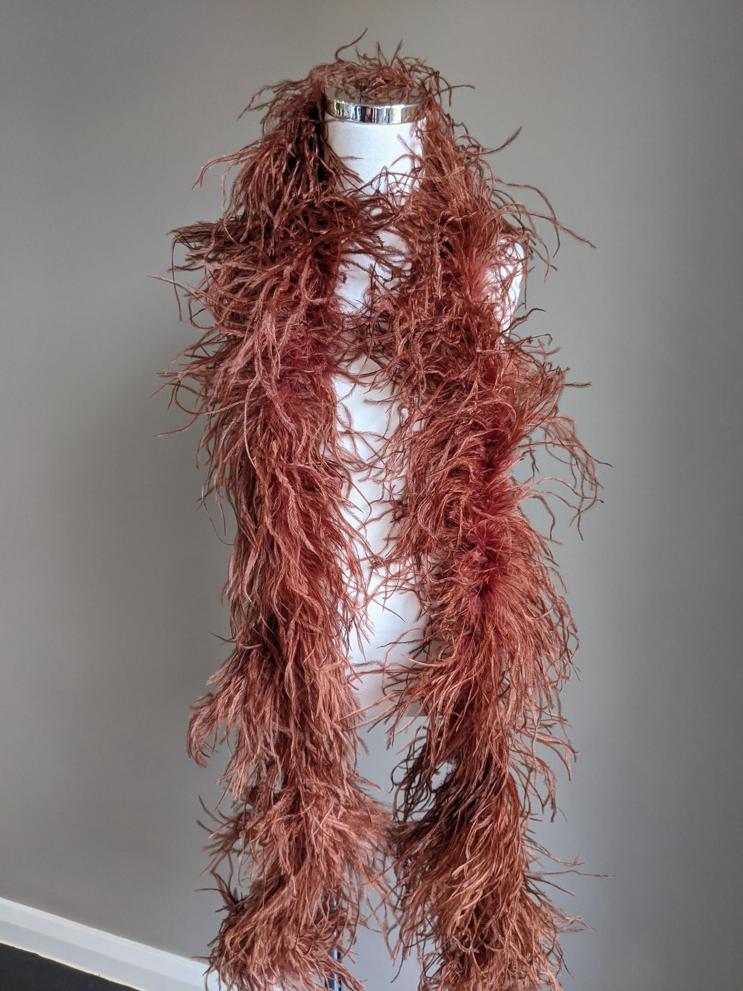 Ostrich Feather Boa 6ply - Brown Feathers