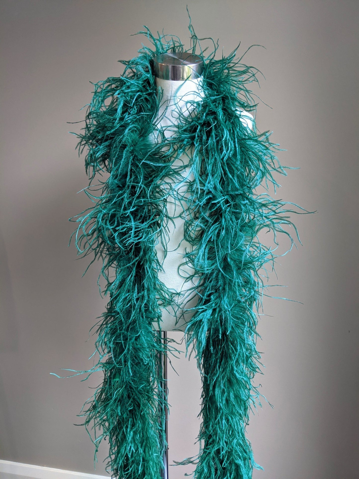 Ostrich Feather Boa 6ply - Forest Green Feathers
