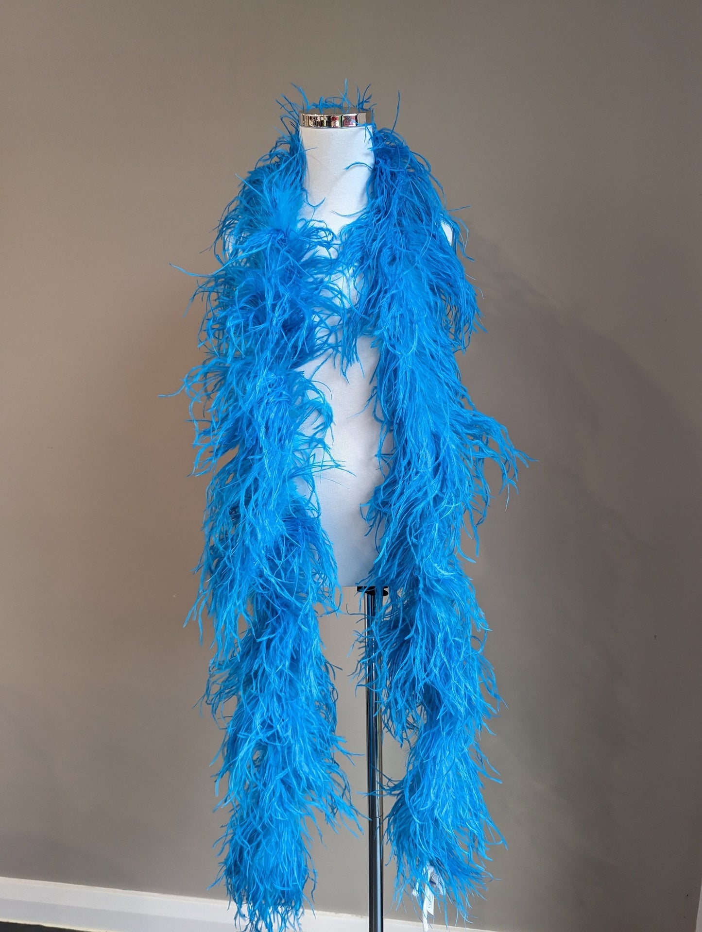 Ostrich Feather Boa 6ply - Lake Blue Feathers