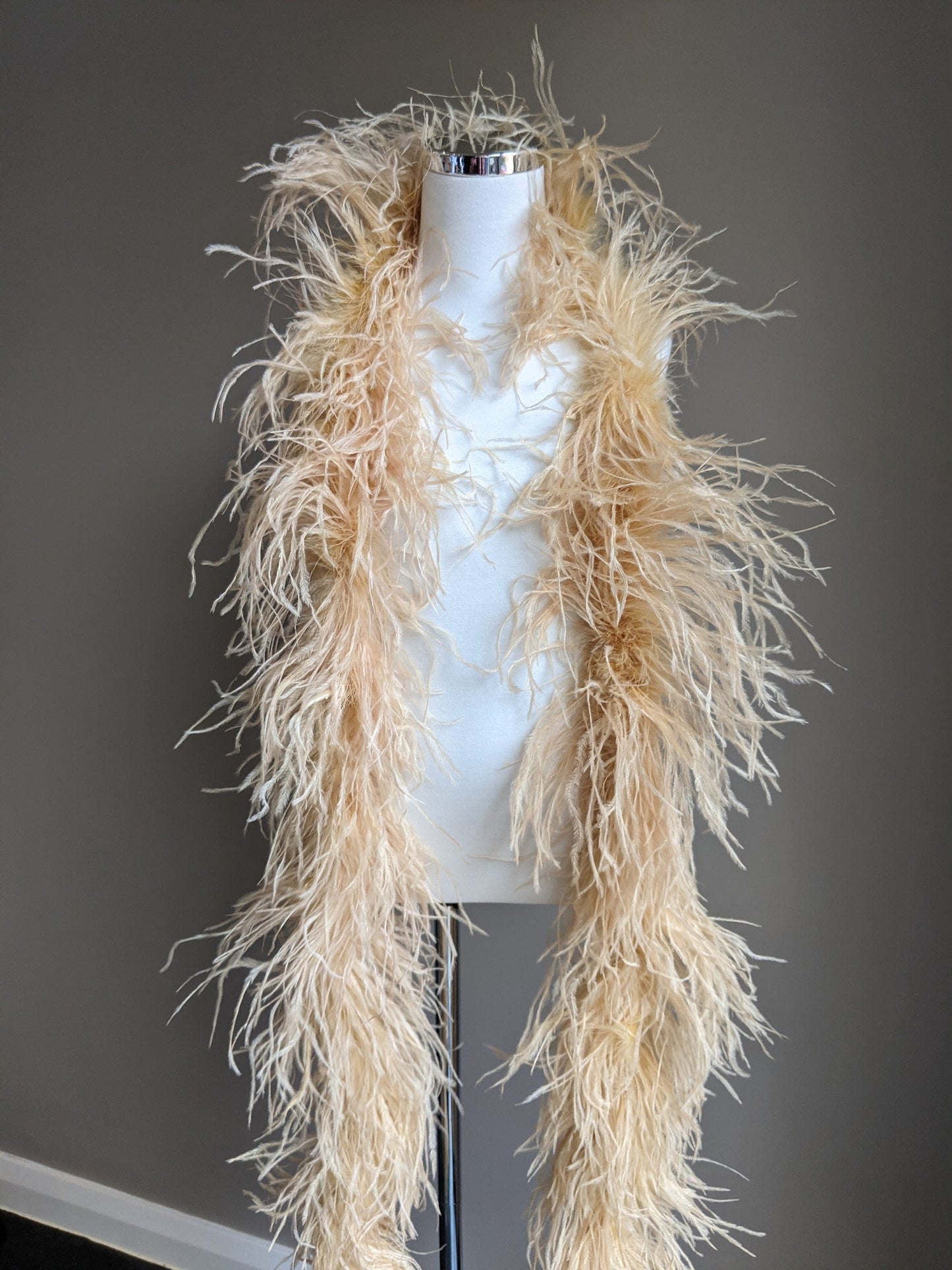 Ostrich Feather Boa 6ply - Light Golden Feathers