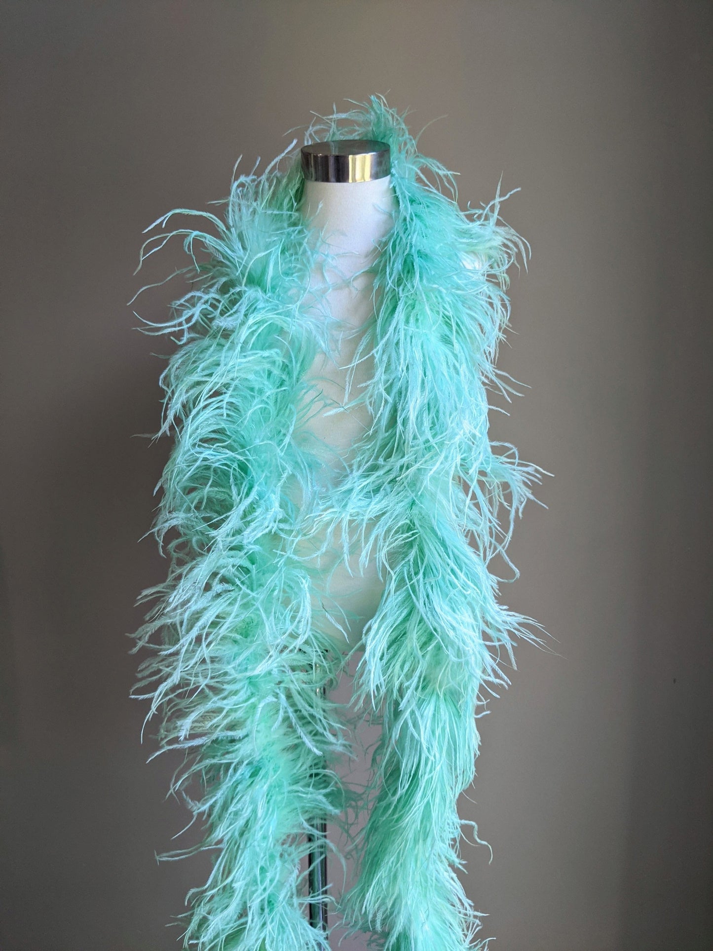 Ostrich Feather Boa 6ply - Mint Feathers