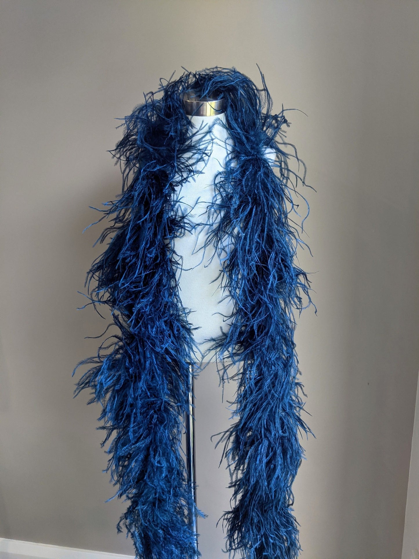 Ostrich Feather Boa 6ply - Navy Feathers