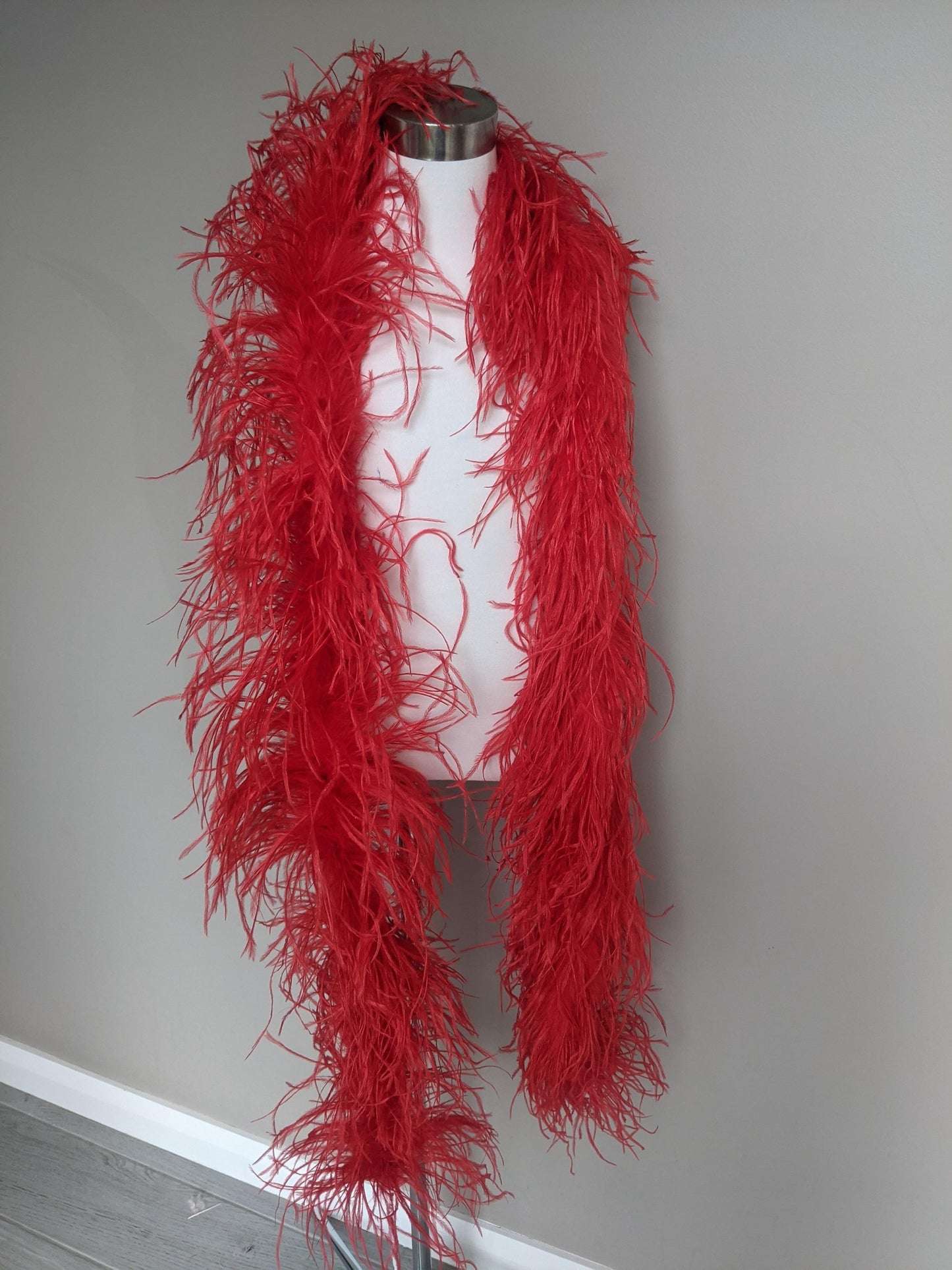 Ostrich Feather Boa 6ply - Red Feathers