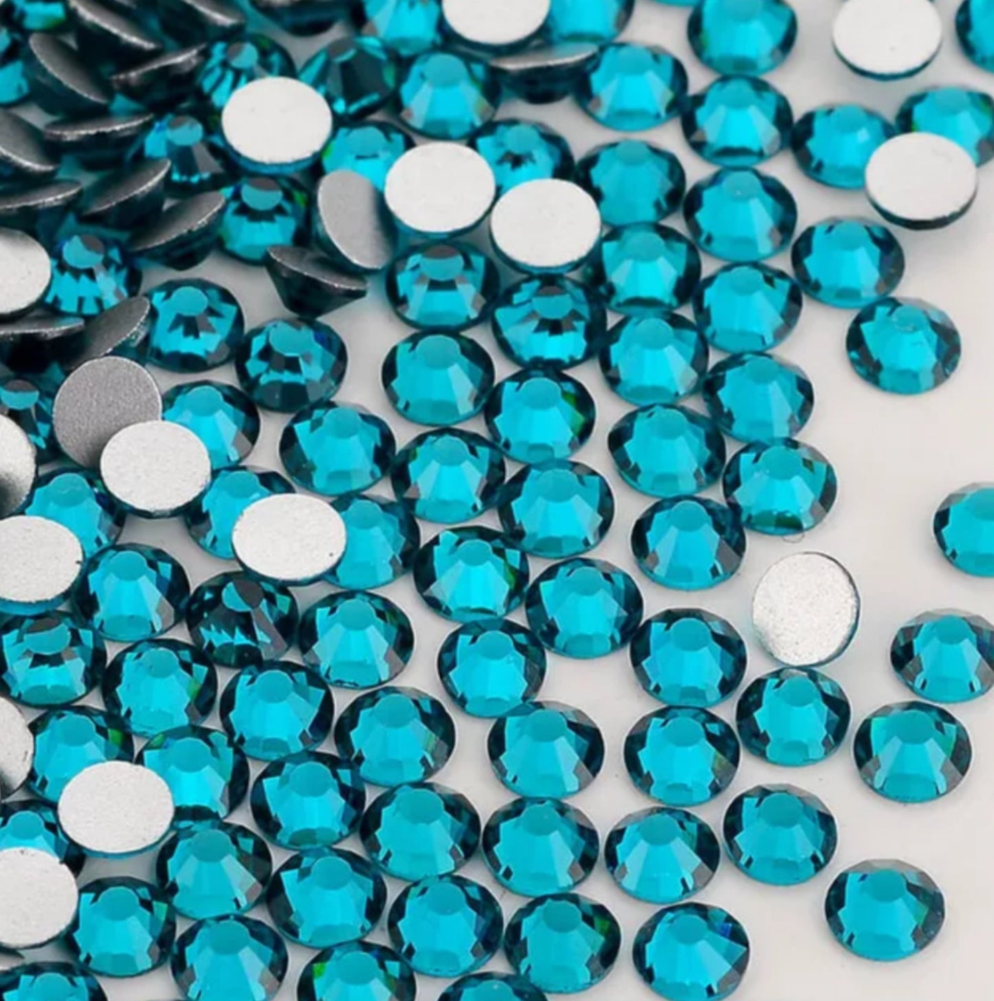 Peacock Blue Rhinestones & Flatbacks