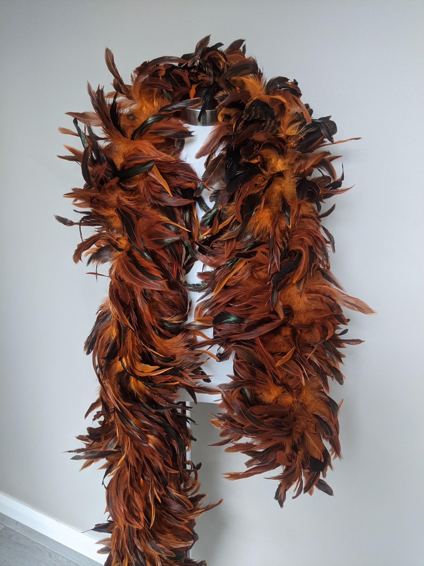 Rooster Feather Boa - Orange Feathers