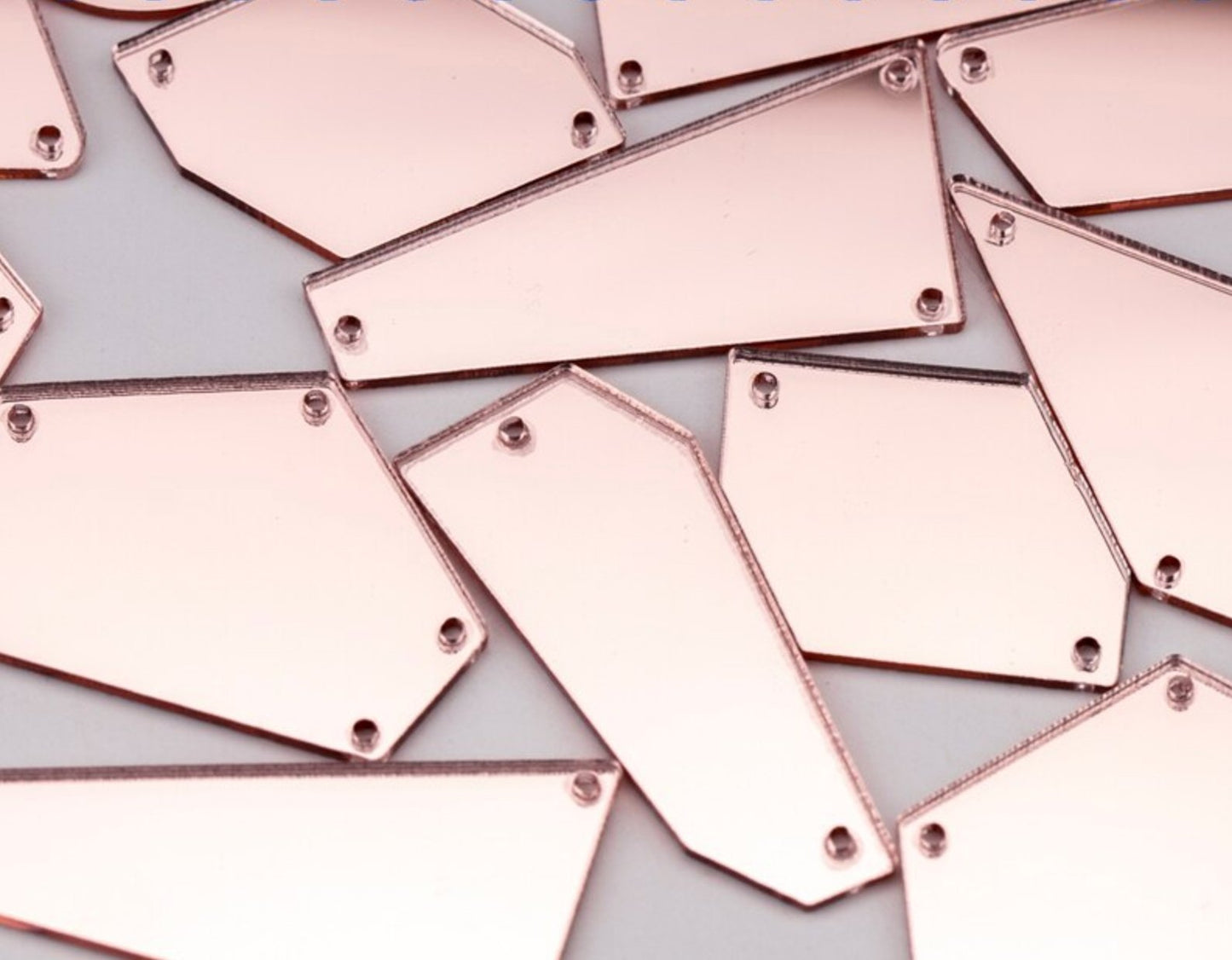 Sew-on Mirror Pieces - Blush Rhinestones & Flatbacks