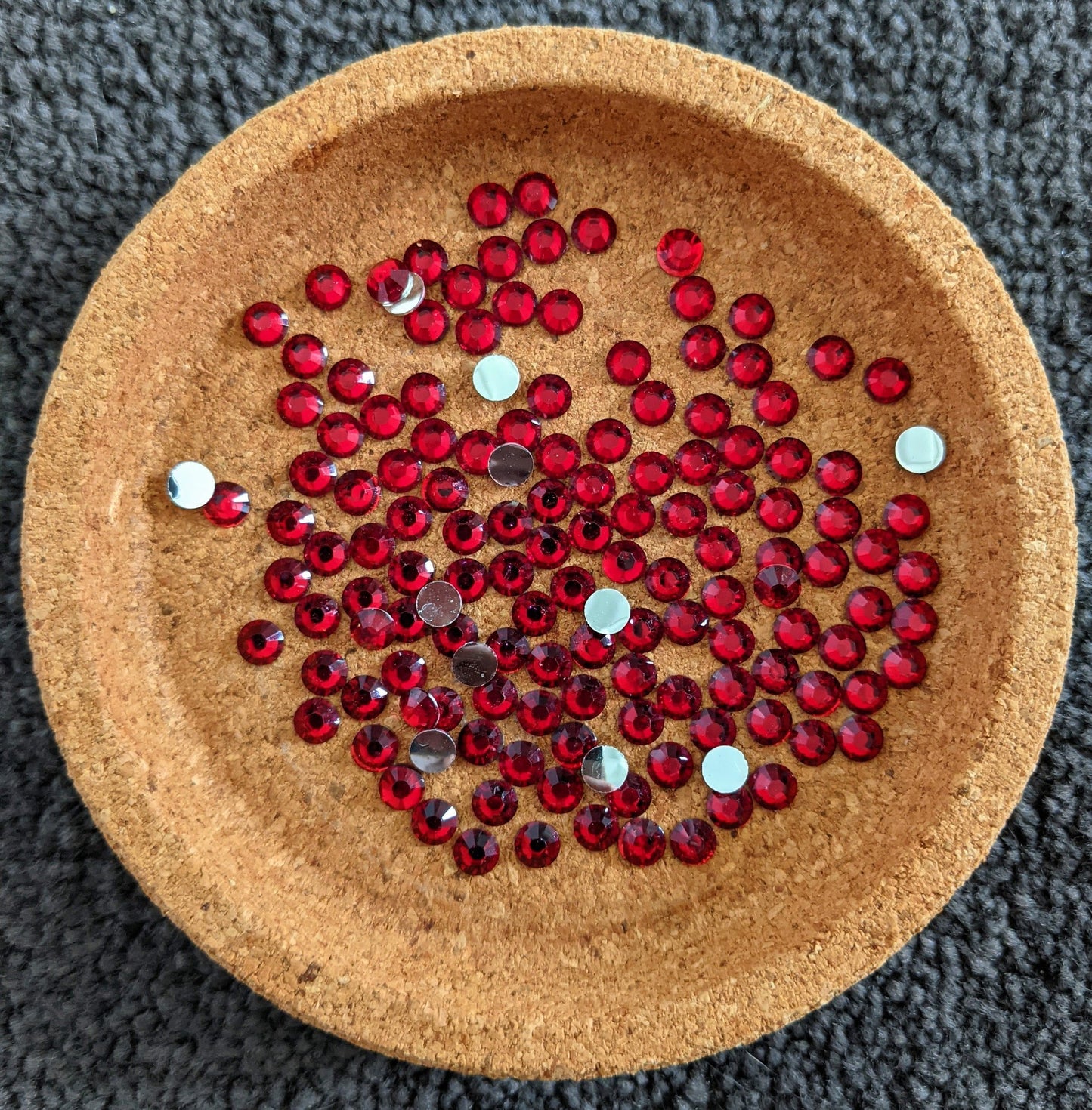 Dark Siam Resin Rhinestones & Flatbacks