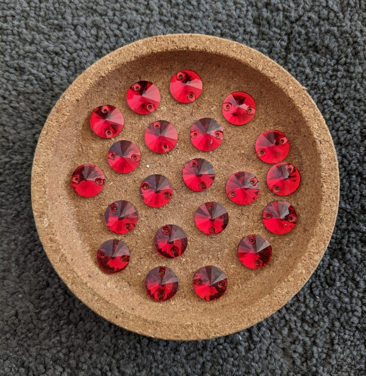 Siam Rivoli Rhinestones & Flatbacks