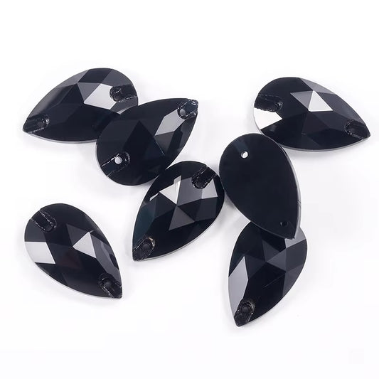 Glass Black Teardrops