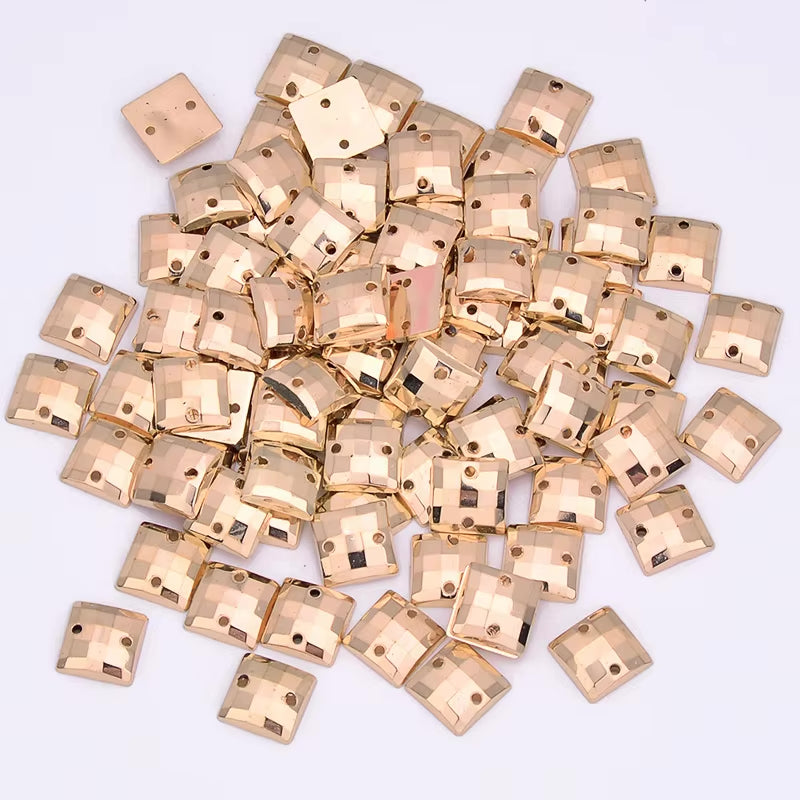 Antique Gold Resin Square