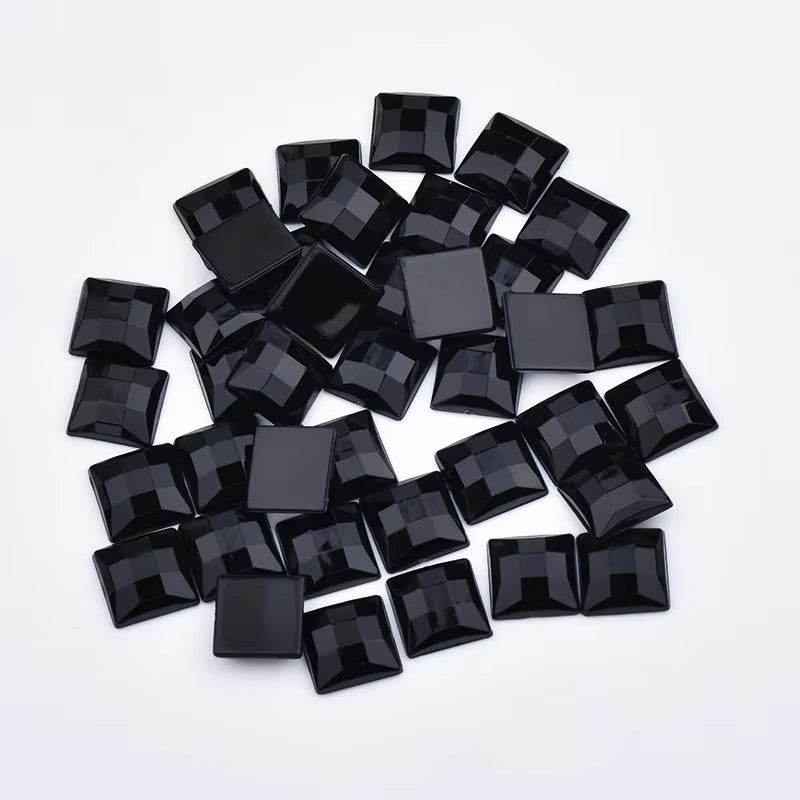 Black Resin Square - Disco Facet