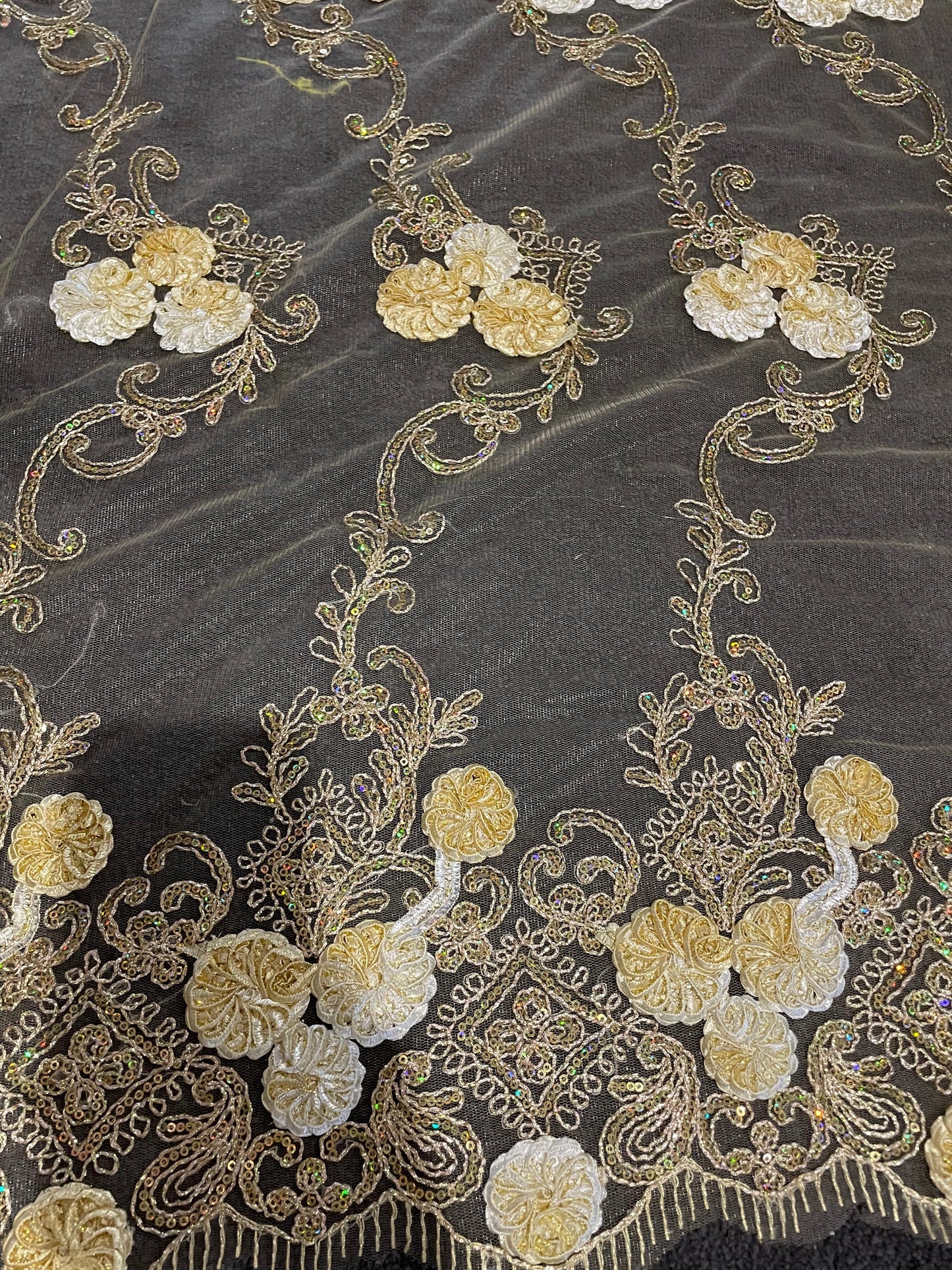 Beaded Lace Fabric - Sale! 