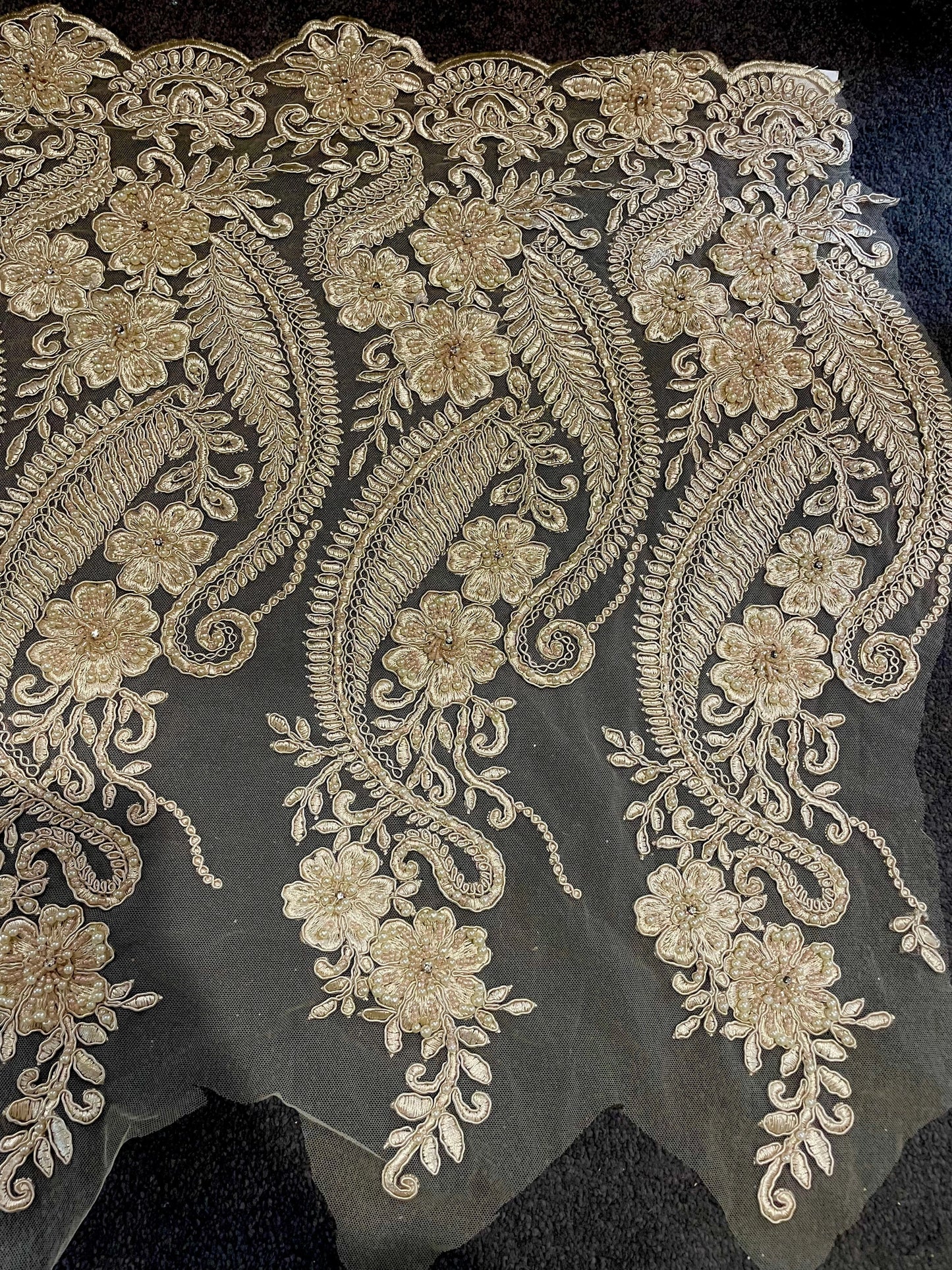 Beaded Lace Fabric - Sale! 