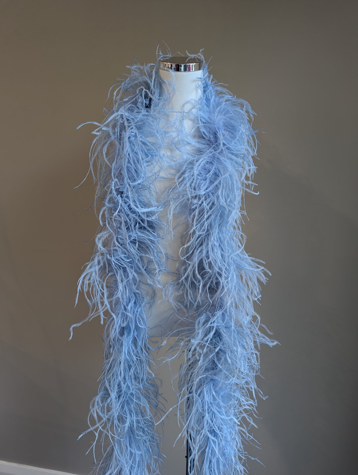 Ostrich Feather Boa 6ply - Powder Blue