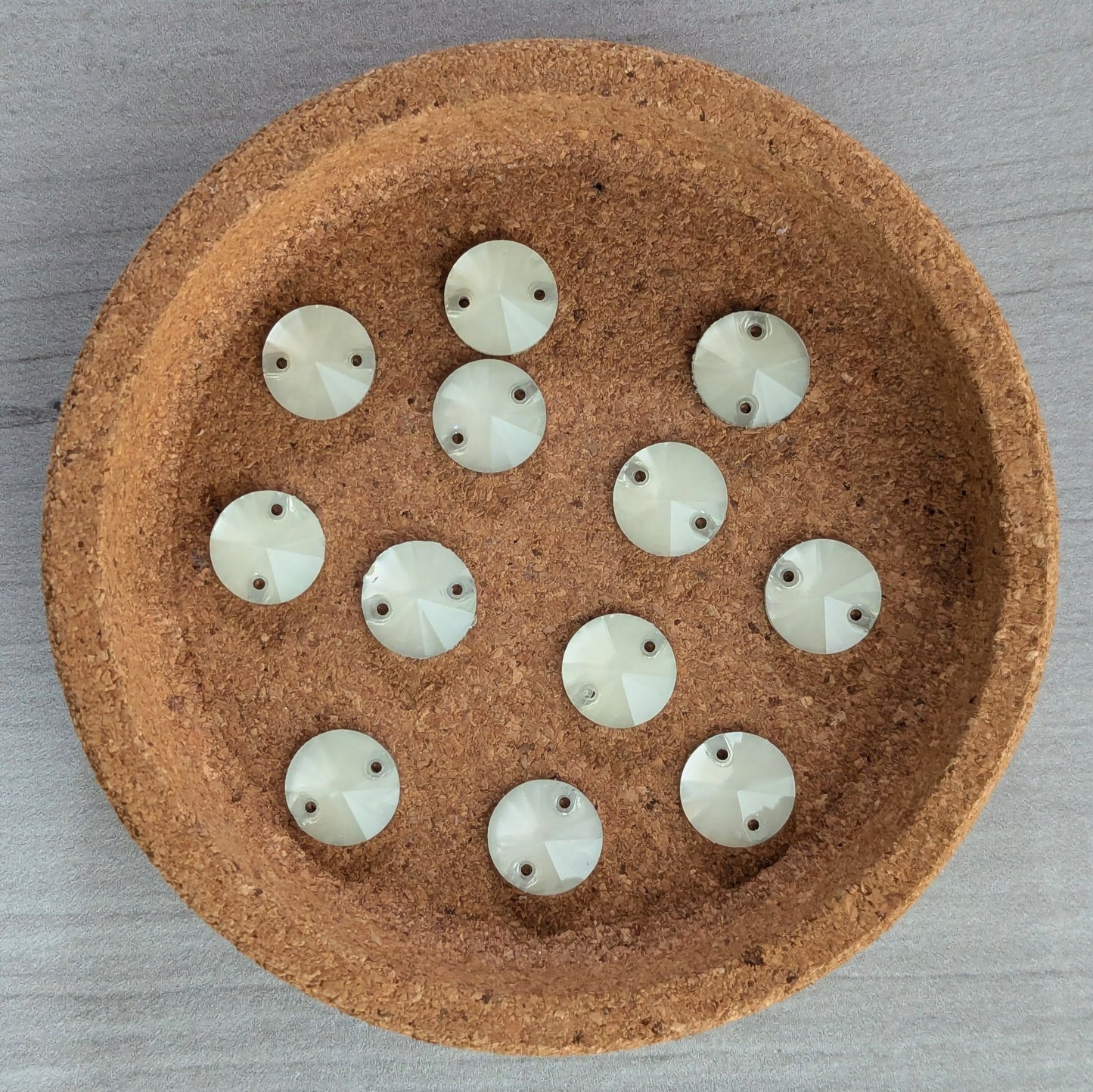 Ivory Rivoli - Resin Rhinestones & Flatbacks