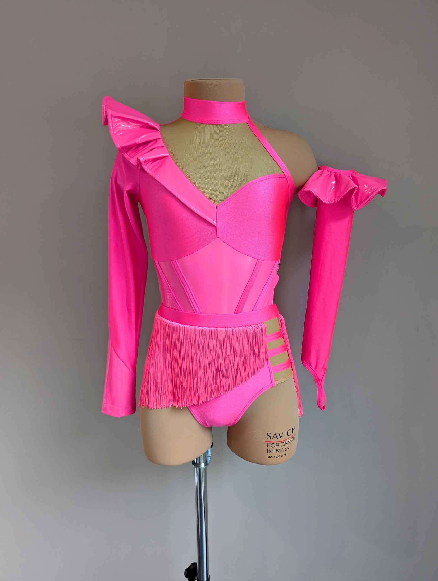 Frill Factor Set - Neon Pink Lycra & PVC 