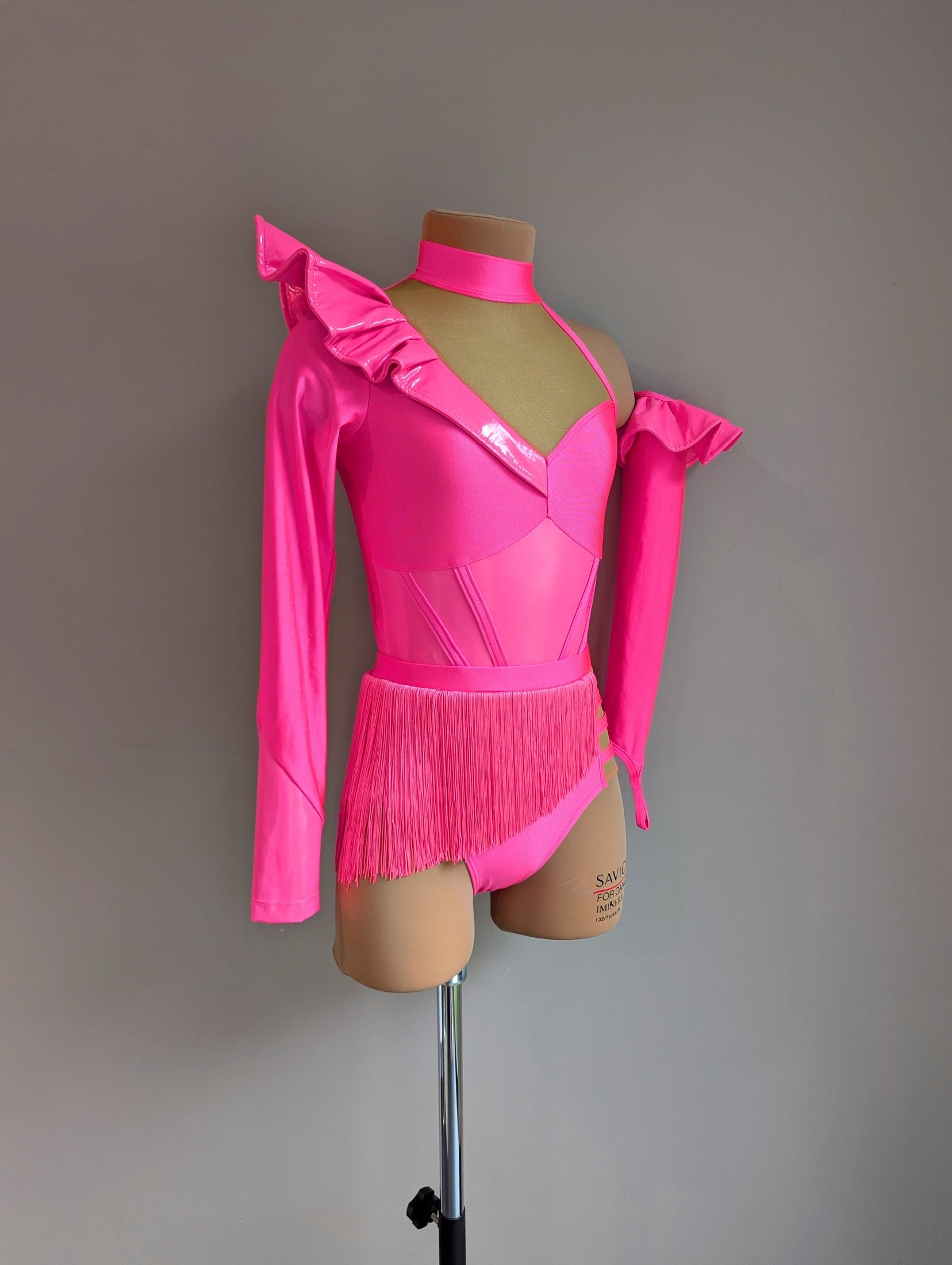 Frill Factor Set - Neon Pink Lycra & PVC 