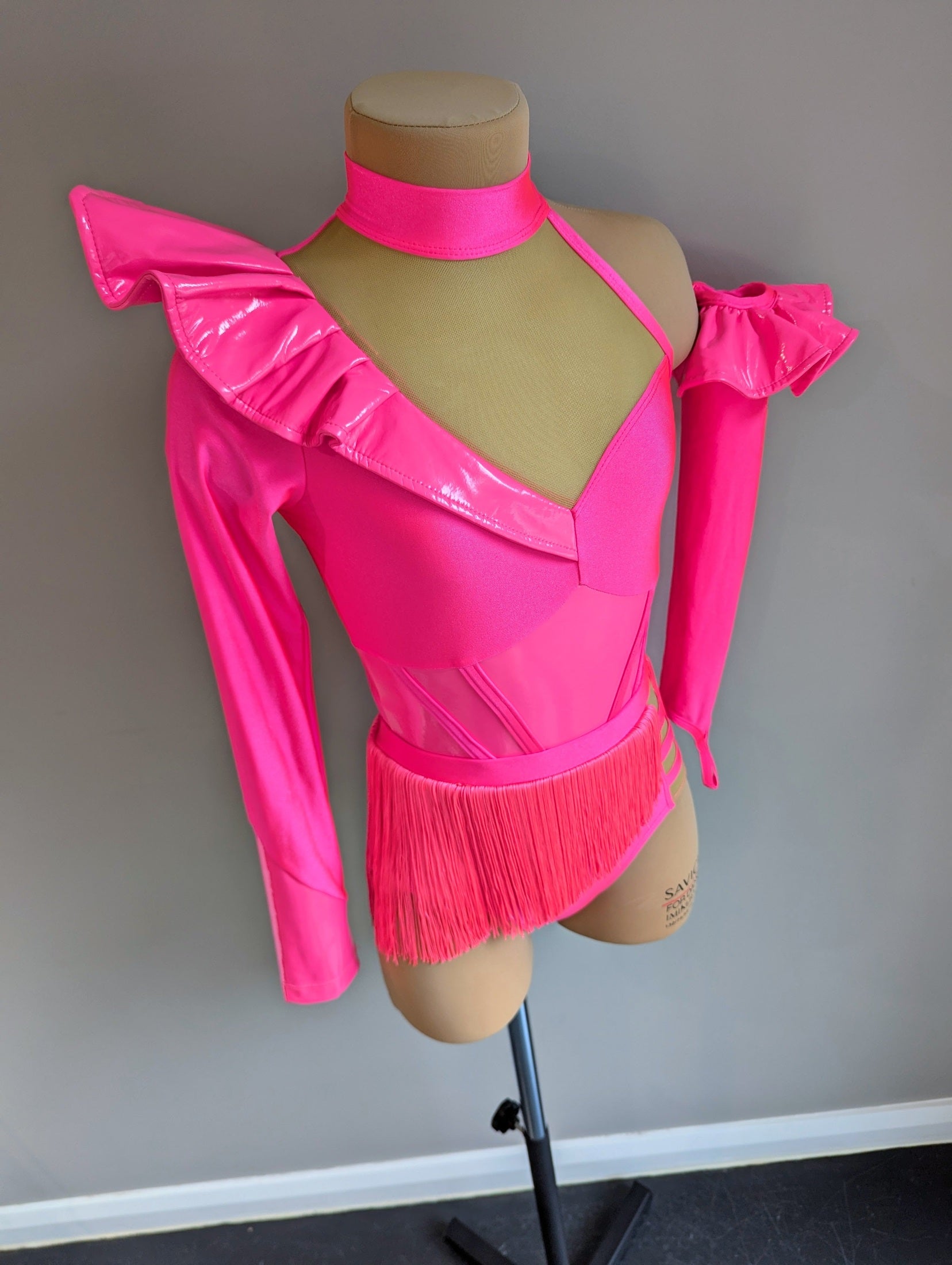 Frill Factor Set - Neon Pink Lycra & PVC 