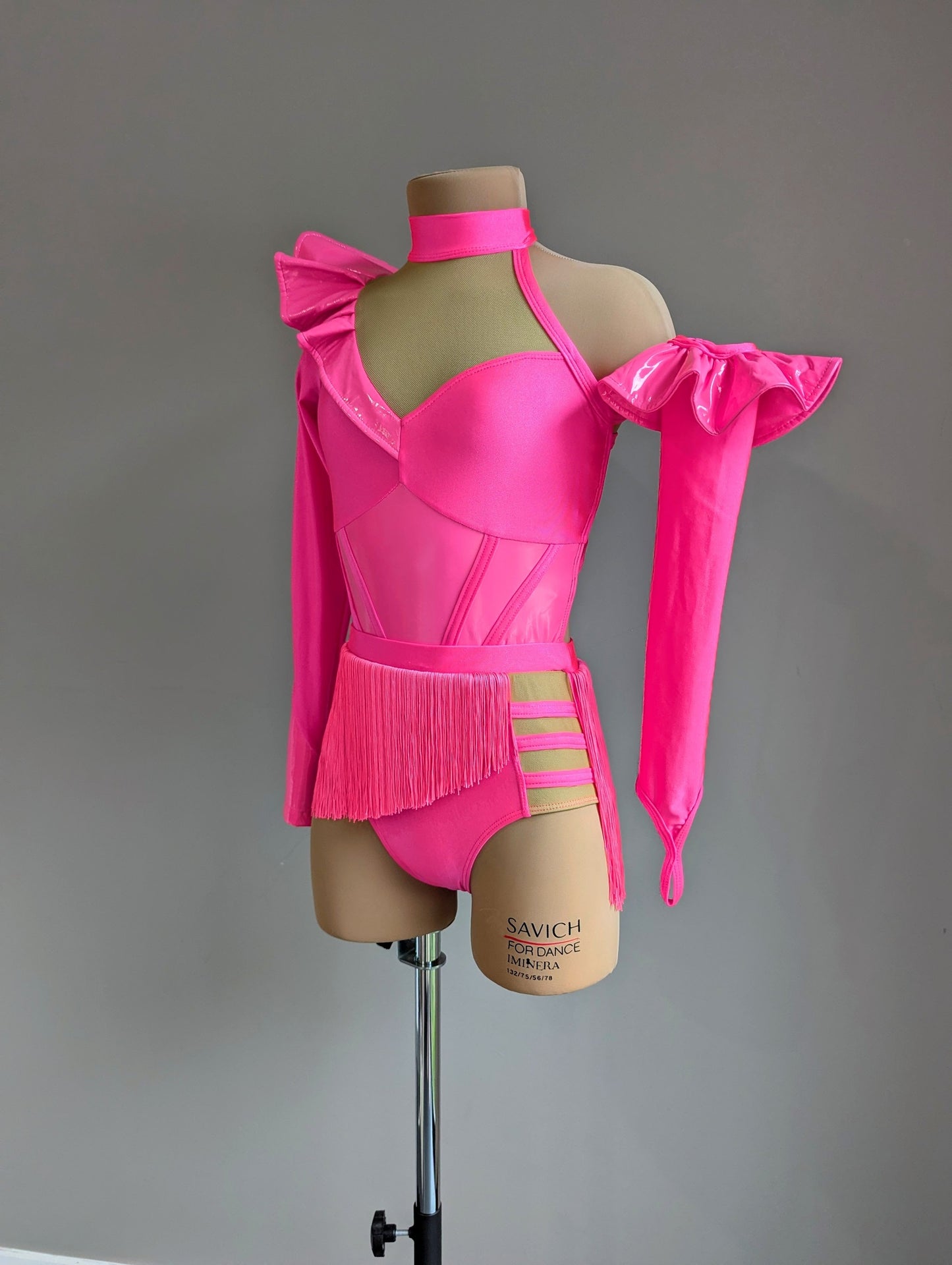 Frill Factor Set - Neon Pink Lycra & PVC 