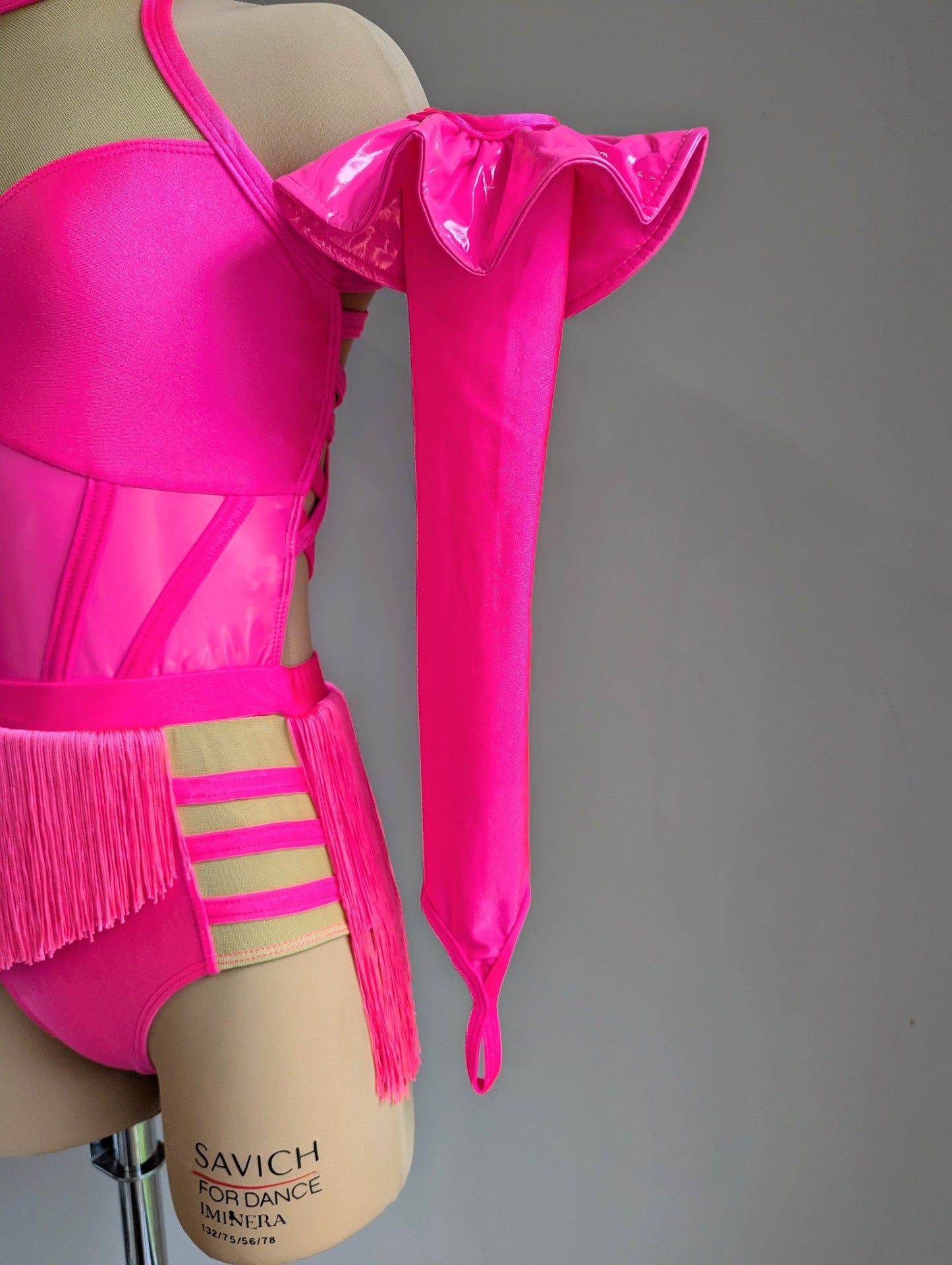 Frill Factor Set - Neon Pink Lycra & PVC 