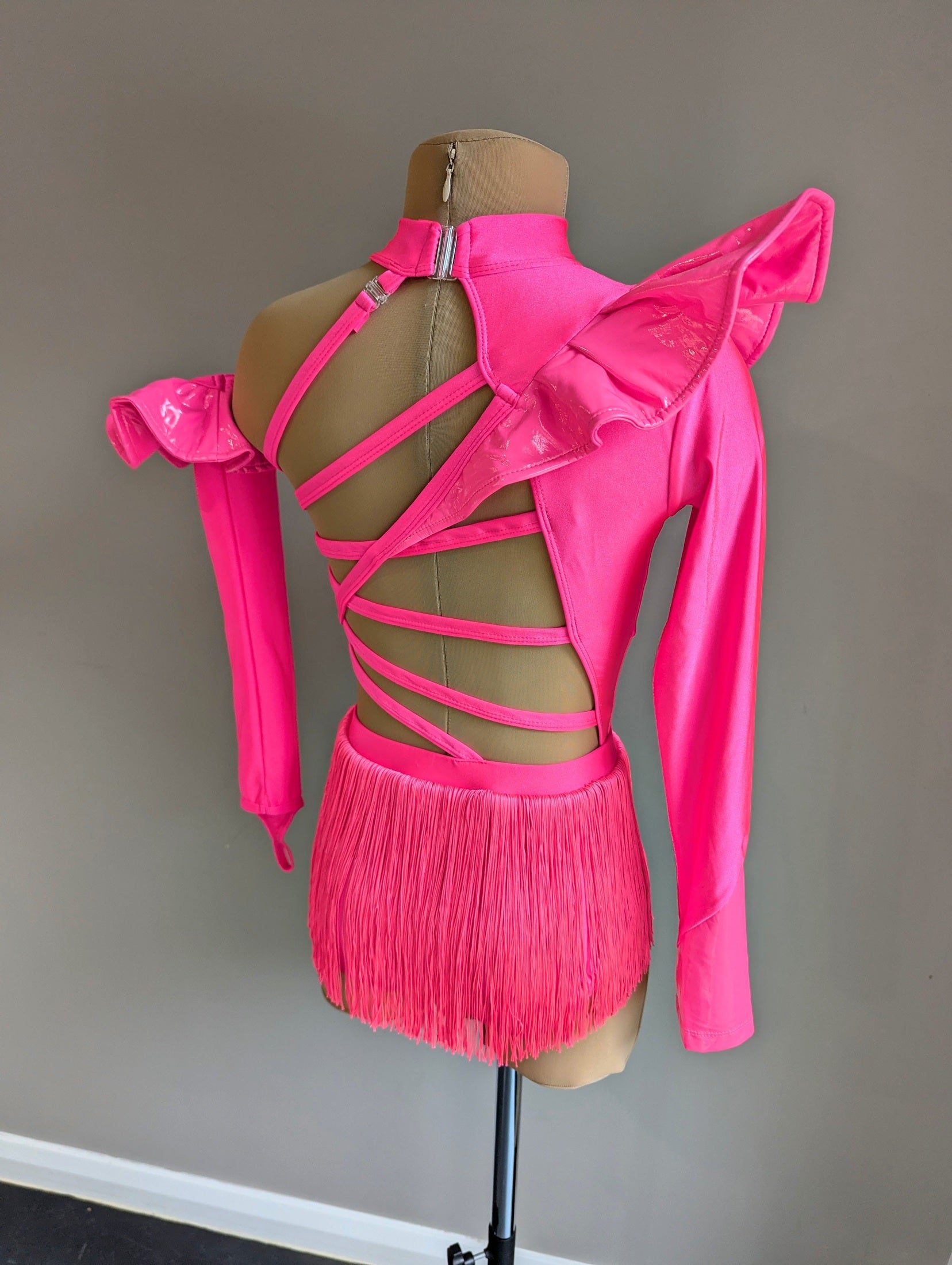 Frill Factor Set - Neon Pink Lycra & PVC 
