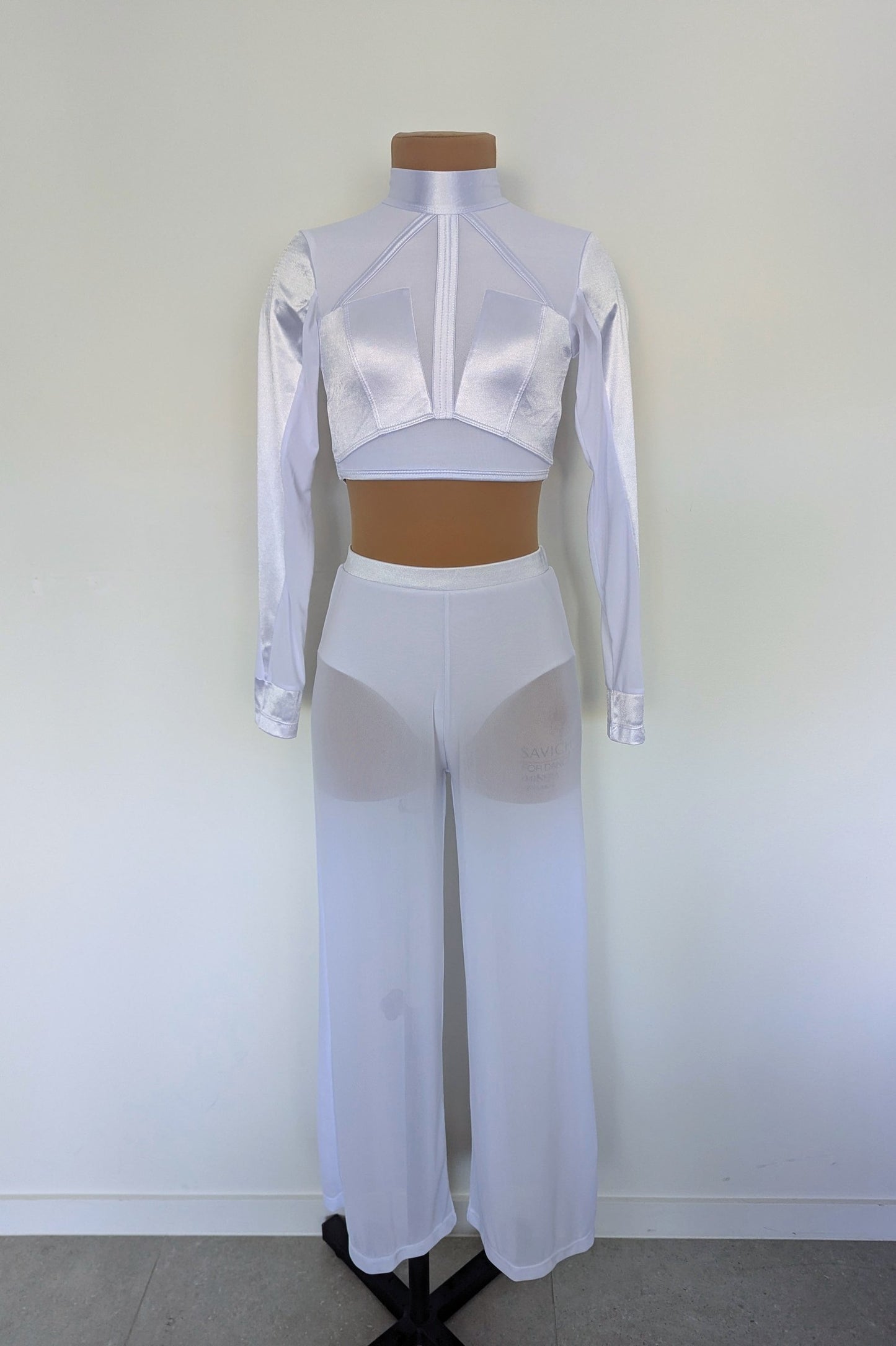 Serenity Set - White Satin & Mesh 