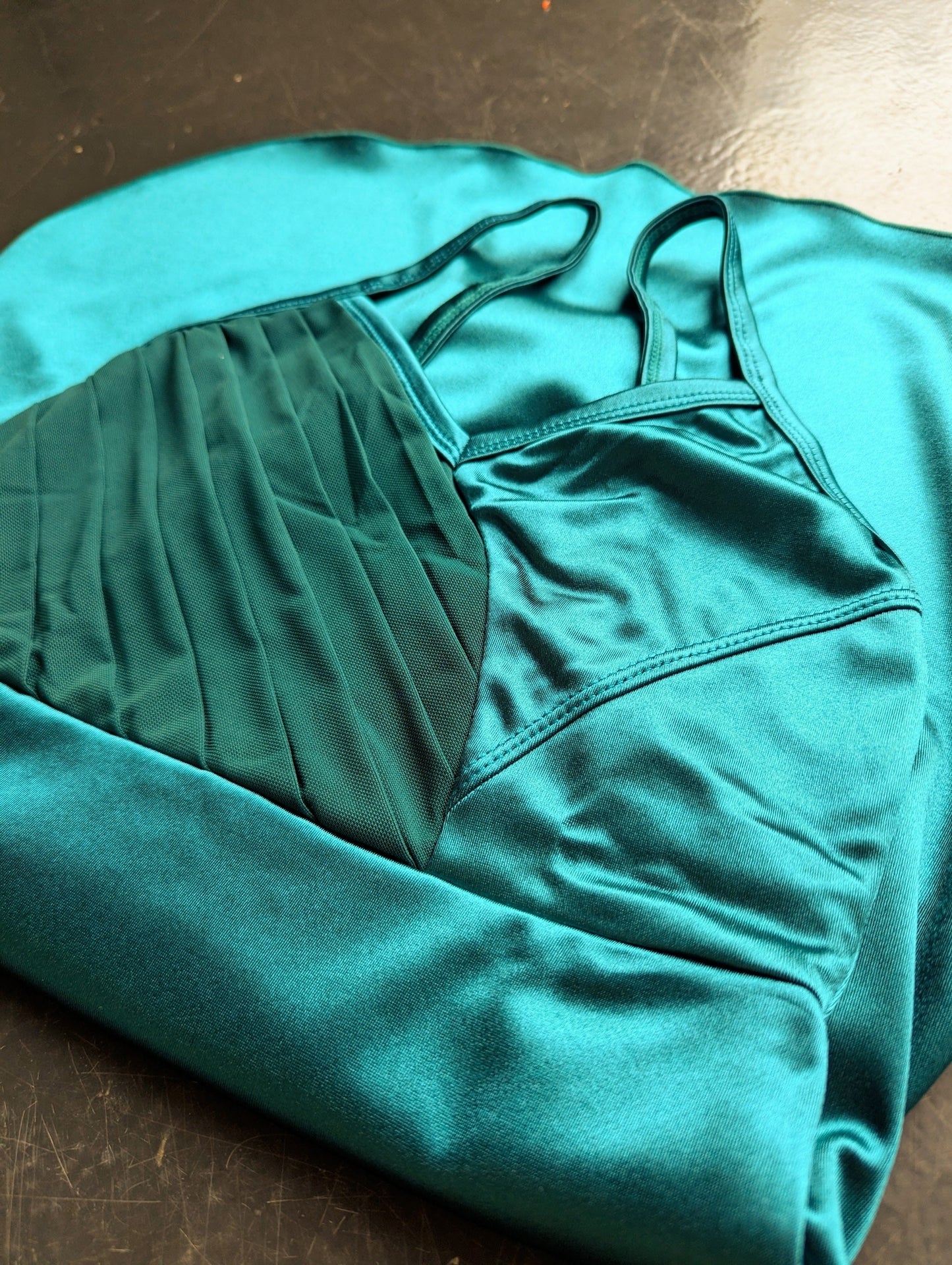 Cailin Slip Dress - Forest Satin 