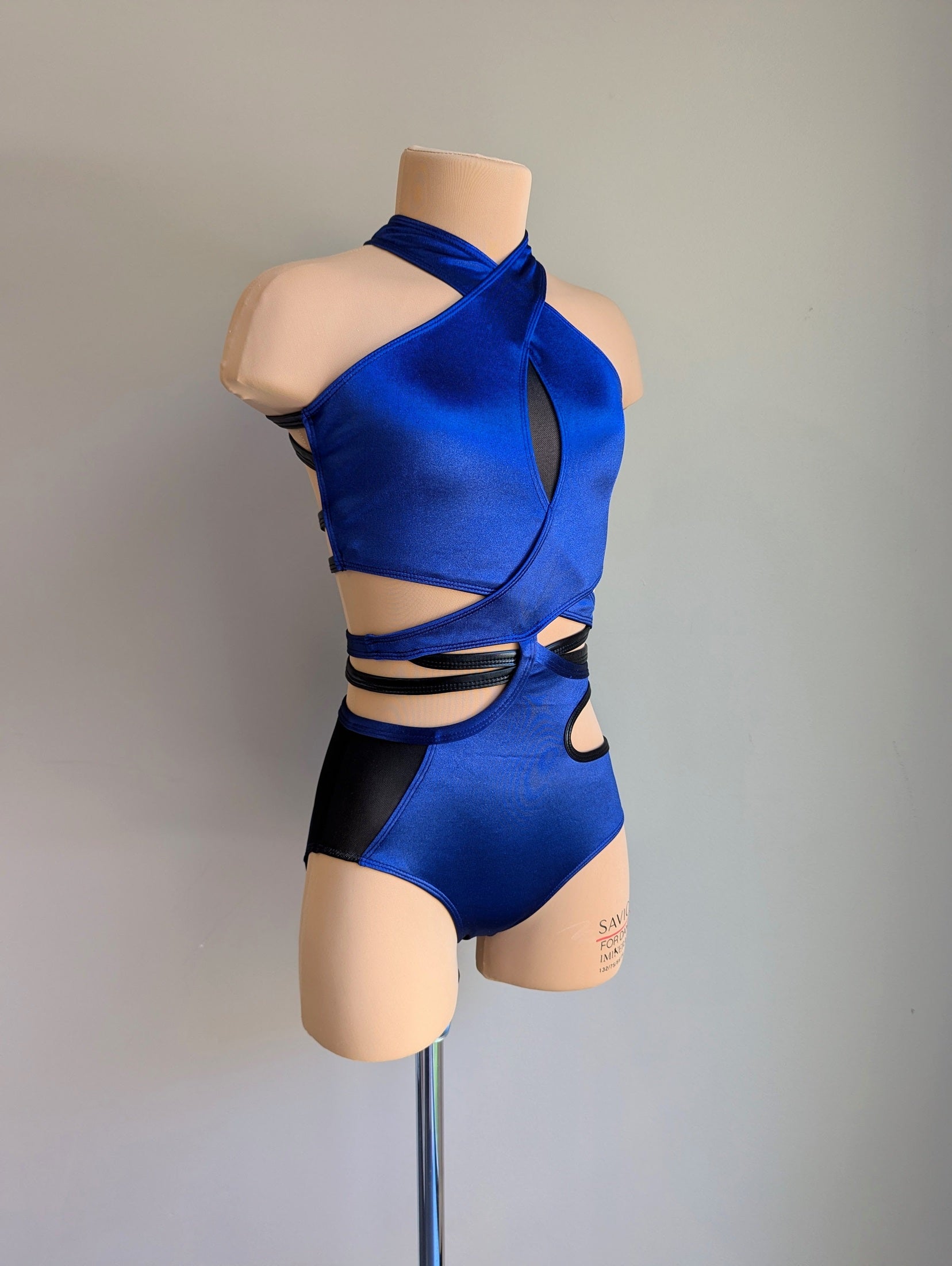 Fracture Base - Navy Satin & Black Vinyl 