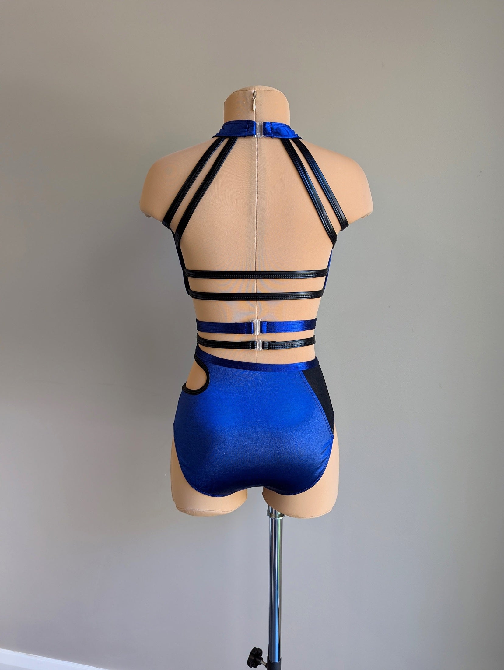 Fracture Base - Navy Satin & Black Vinyl 