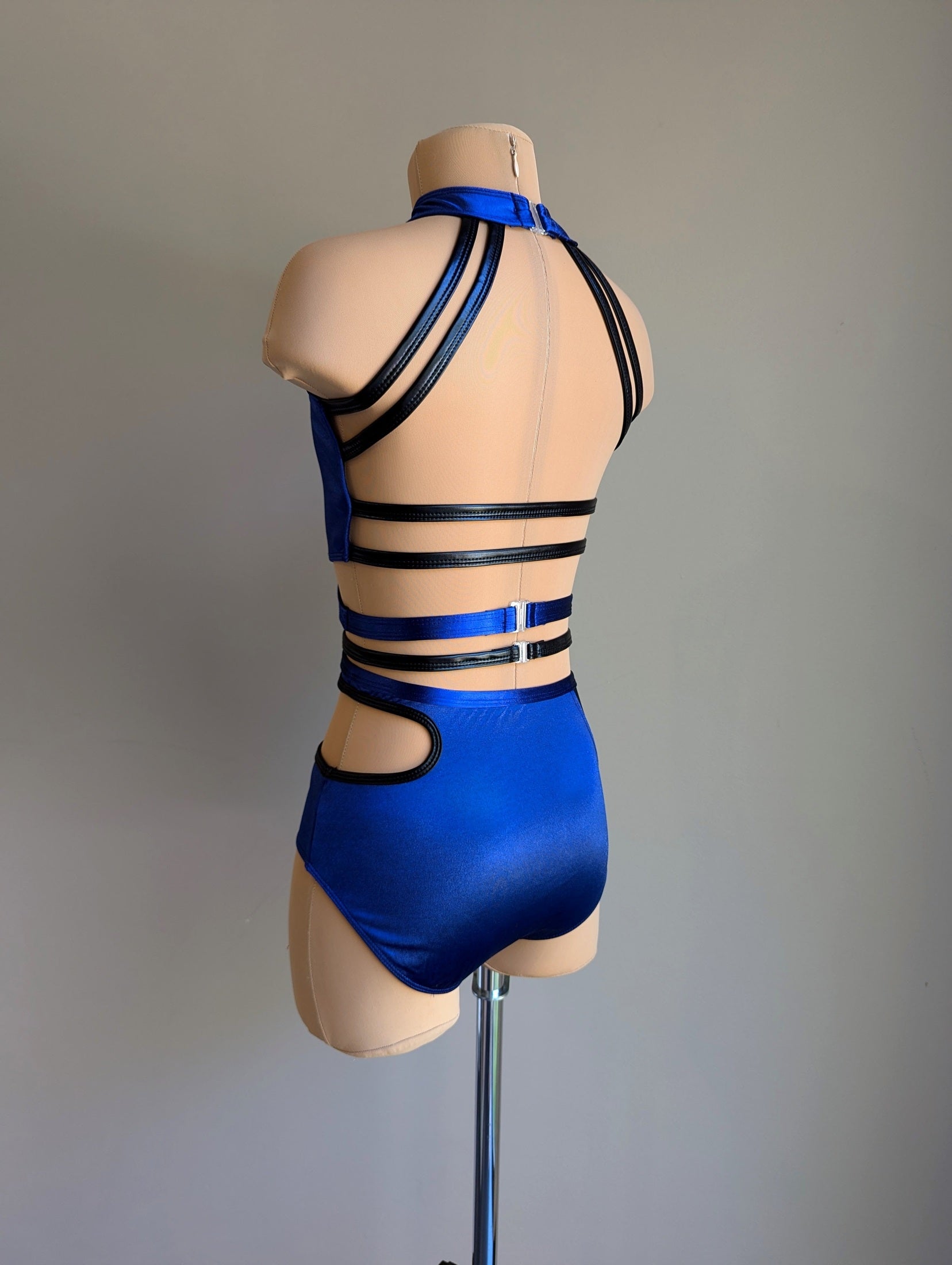 Fracture Base - Navy Satin & Black Vinyl 