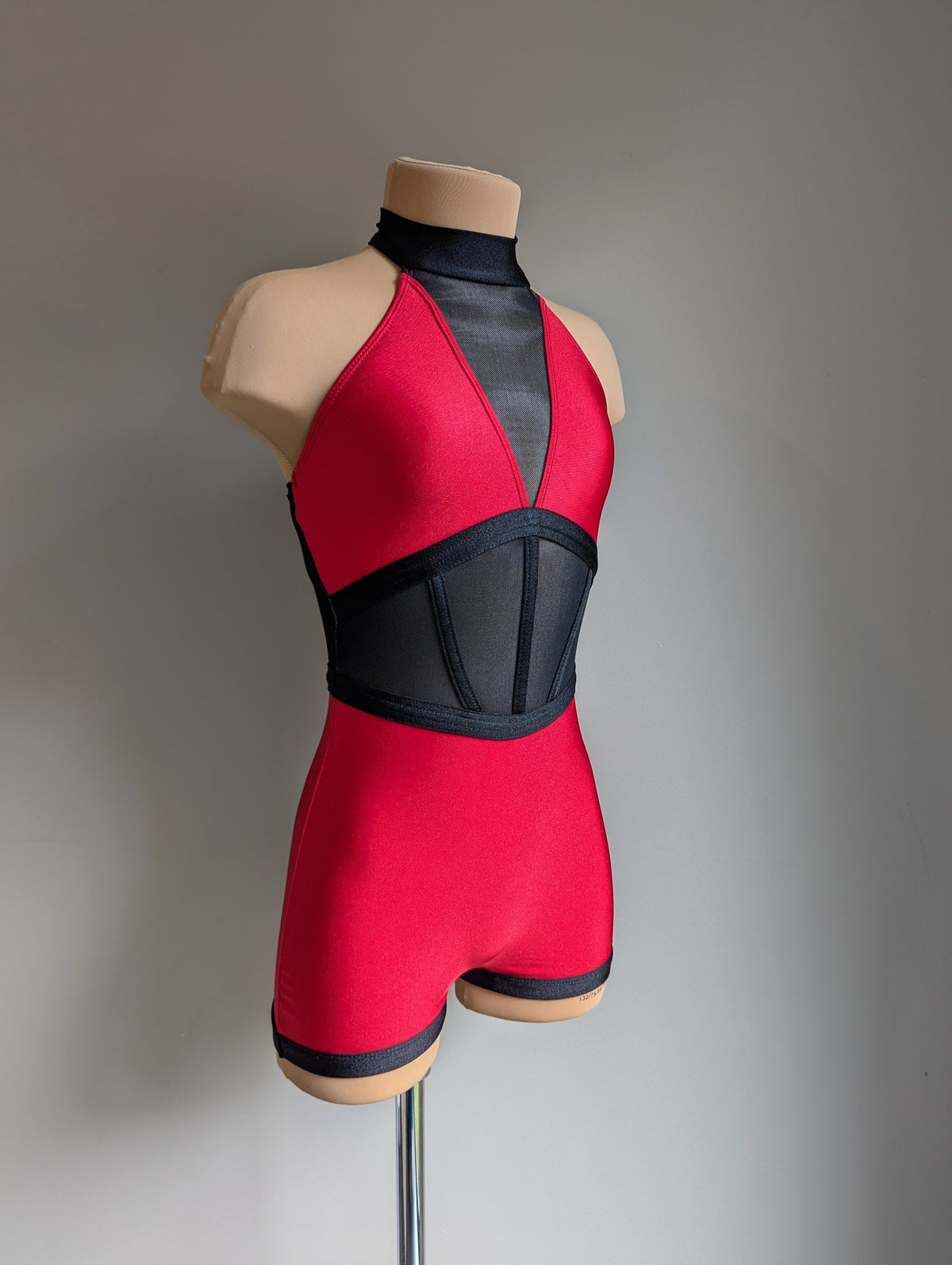 Deep Red Unitard Crossfire Unitard - Black and Red (Discontinued) – Dazzle Me Dancewear