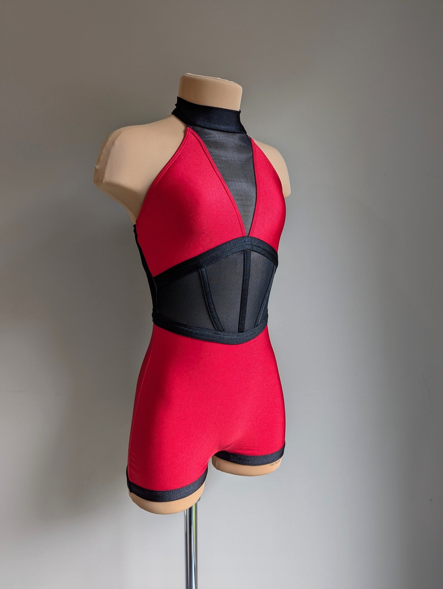 Crossfire Unitard - Black and Red 